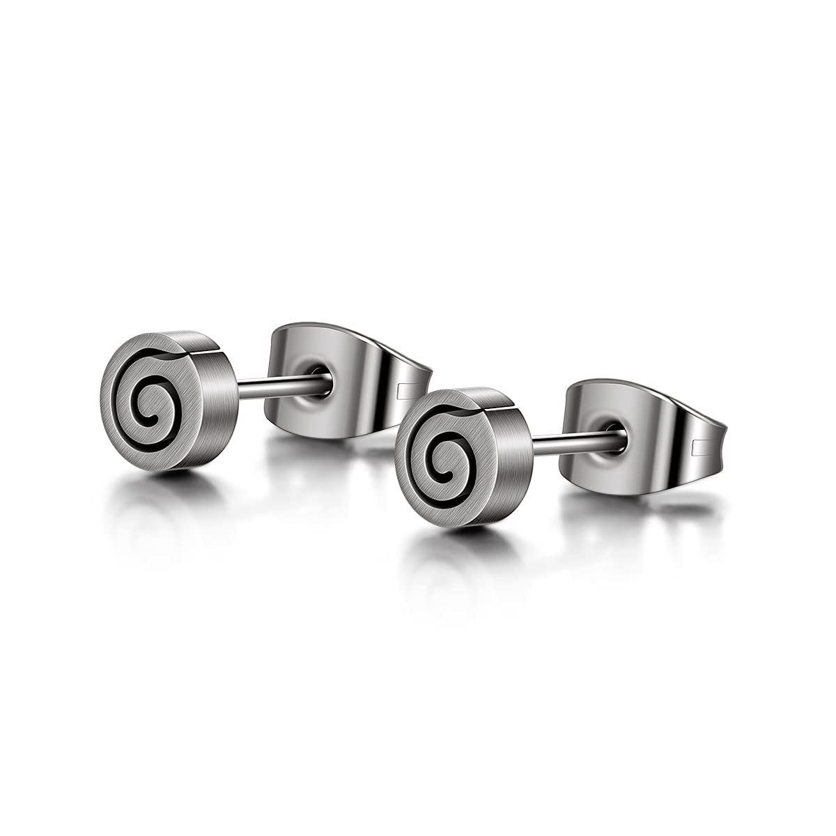 Hexagon Titanium Earrings Studs for Women - 3mm Pure Titanium Ball Piercing Earrings with Round Spiral Post | Hypoallergenic Body Jewelry for Sensitive Ears | Perfect for Everyday Wear, Parties & Special Occasions
