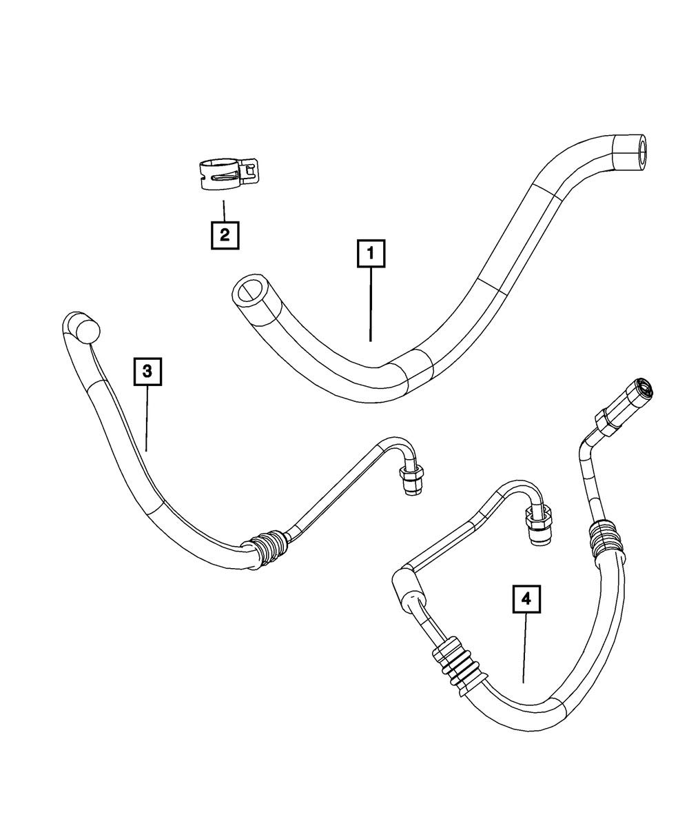 Mopar 5205 9902AG Power Steering Return Hose - High-Quality Replacement Part for Smooth Steering | Perfect for Jeep, Dodge, Chrysler Vehicles | Ideal for Off-Roading & Daily Commuting