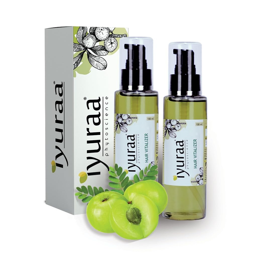 Iyuraa Phytoscience Hair Vitalizer - 100ml Ayurvedic Hair Oil for Hair Growth & Hair Fall Prevention | 100% Natural Vedic Ingredients | Buy 1 Get 1 Free | Perfect for Daily Hair Care & Scalp Massage