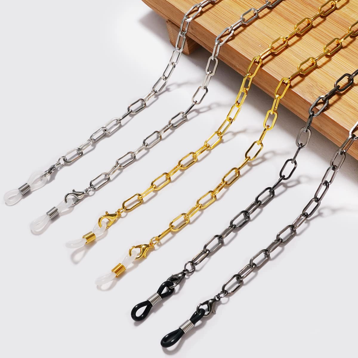 Premium Metal Glasses Chain - Adjustable Sunglasses Strap & Face Mask Holder for Men & Women | Stylish Eyewear Retainer for Reading Glasses, Safety Goggles & Daily Use (Office, Driving, Outdoor Activities)