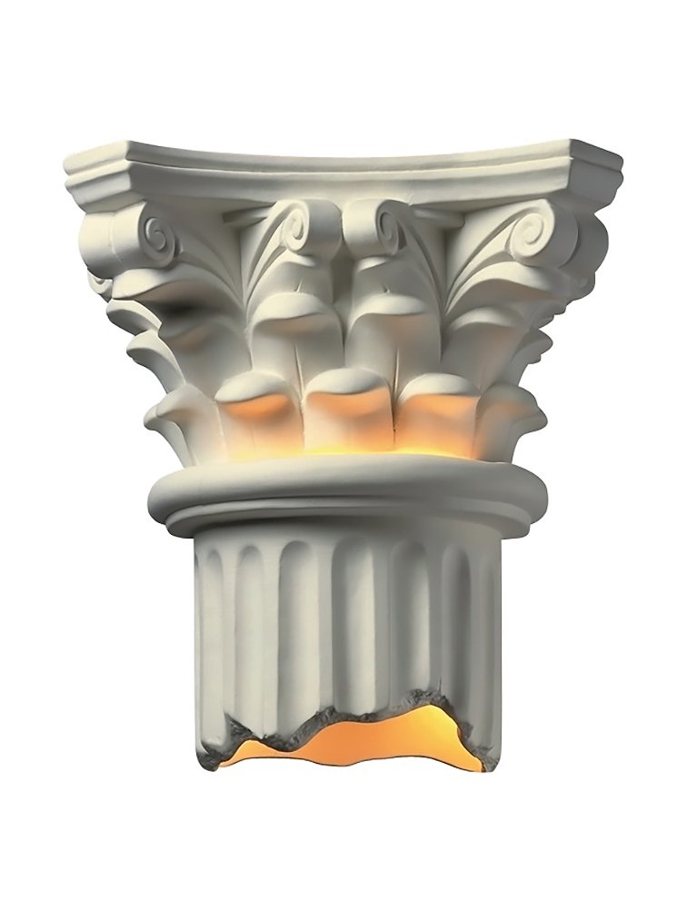 CER-4705W-BIS White Outdoor Wall Sconce with Ceramic Bisque Shades - Weatherproof Porch Light for Patio, Garden & Entryway Lighting