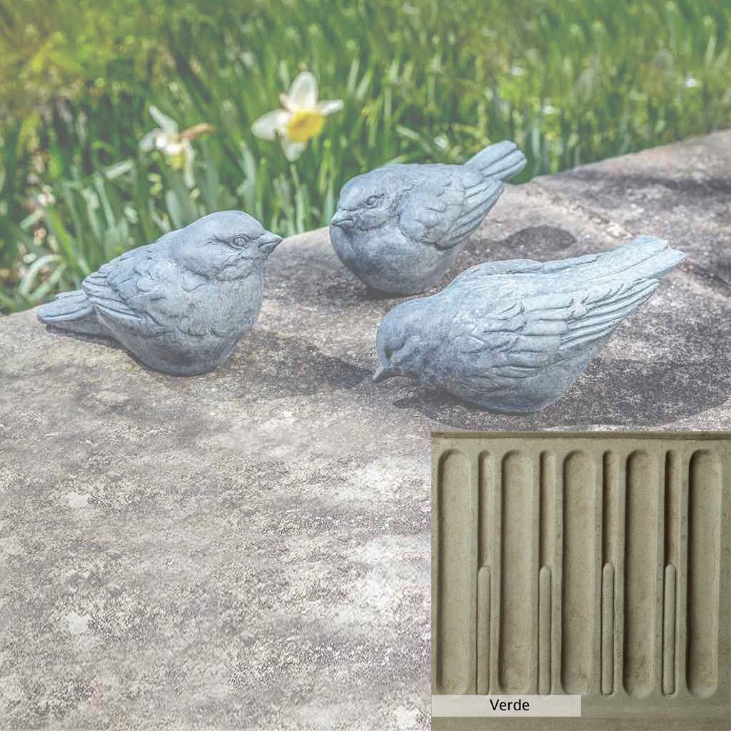 Campania International Trio d'Oiseaux Bird Statue - Elegant Garden Decor for Outdoor Patio, Yard & Home
