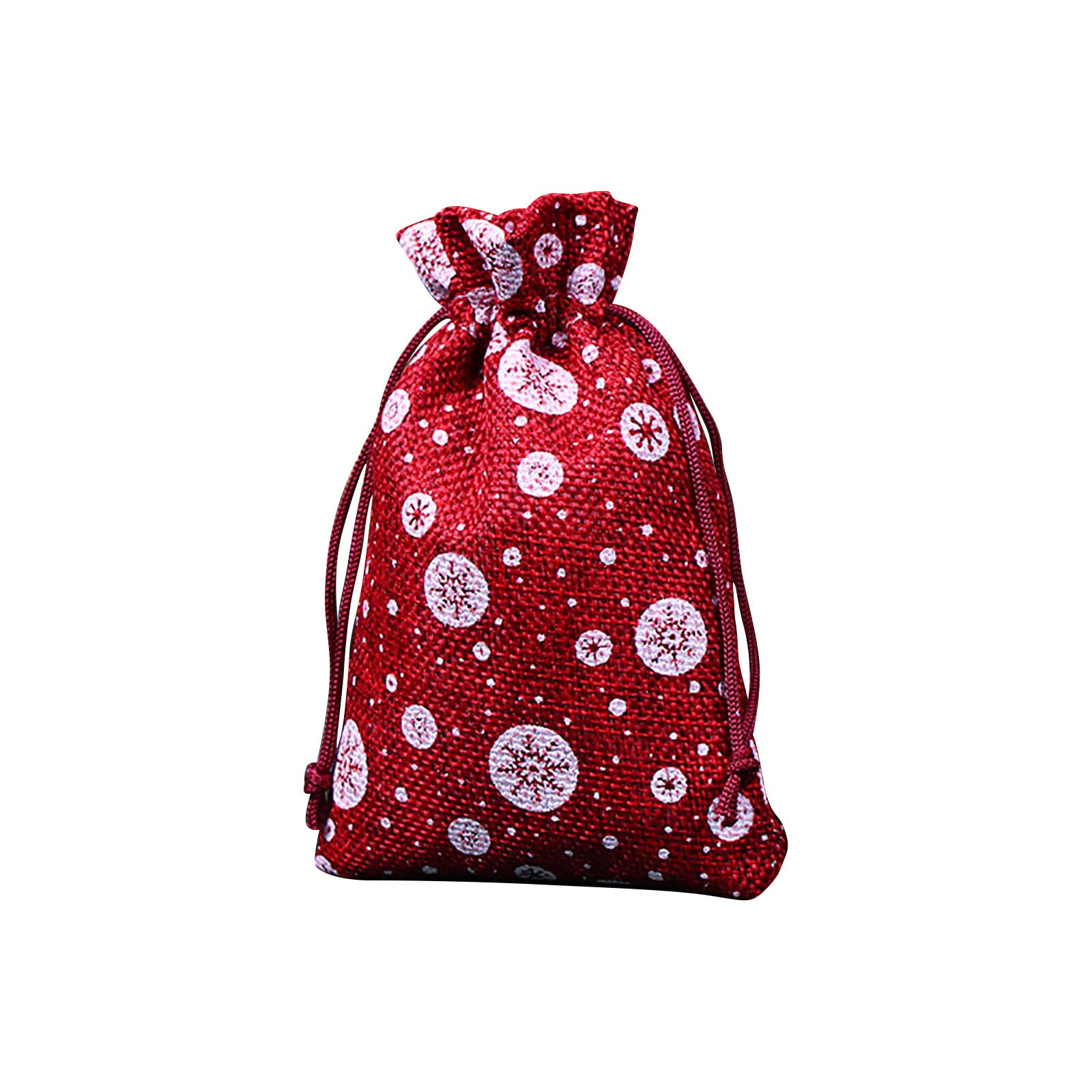 Christmas Cotton Drawstring Storage Bags - Linen Gift Pockets for Clothes, Shoes & Candy - Snowflake Design Under Bed Organizer | Perfect for Holiday Decor, Gift Wrapping & Seasonal Storage