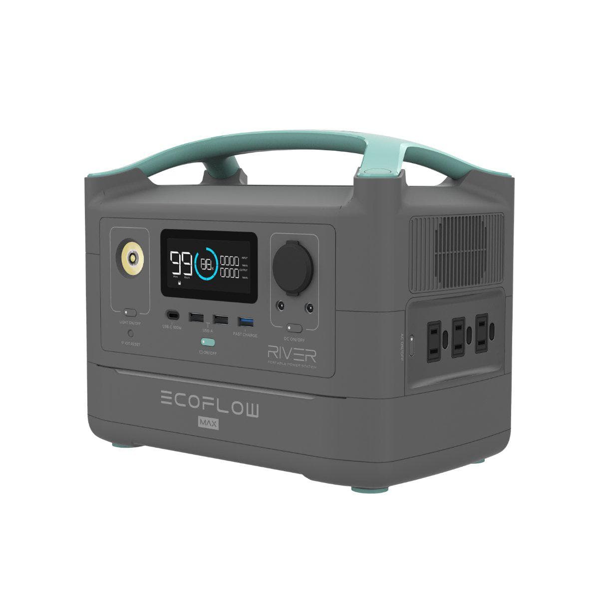 EcoFlow RIVER Max 500W Portable Power Station with 576Wh Capacity | Solar Generator for Camping, RV, Emergencies & Outdoor Adventures