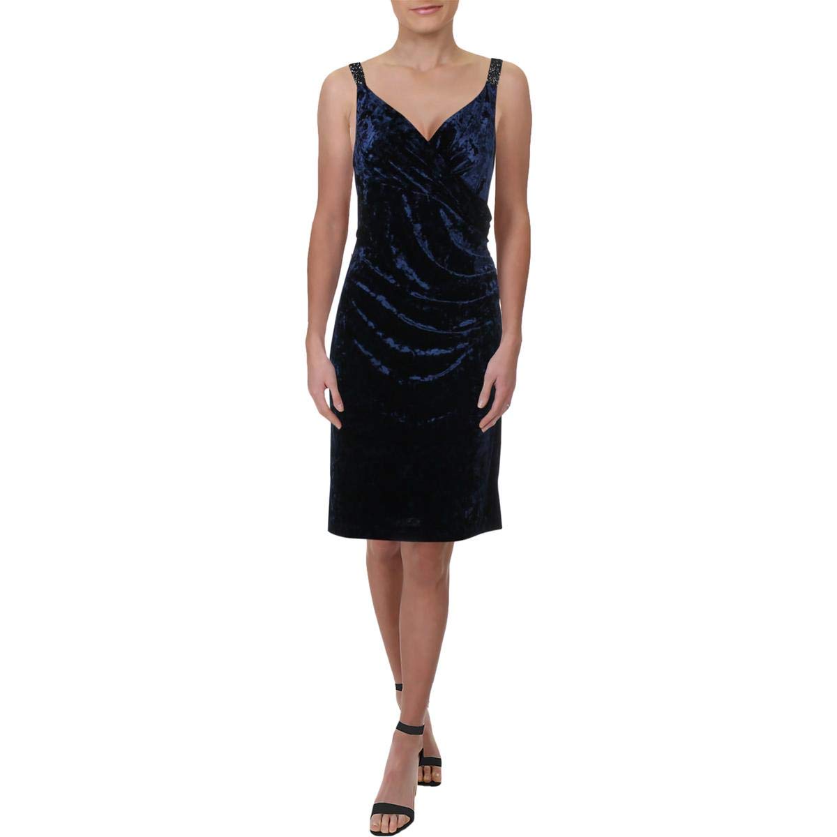 Ralph Lauren Women's Beaded Straps Cocktail Wrap Dress - Elegant Party & Evening Wear for Special Occasions