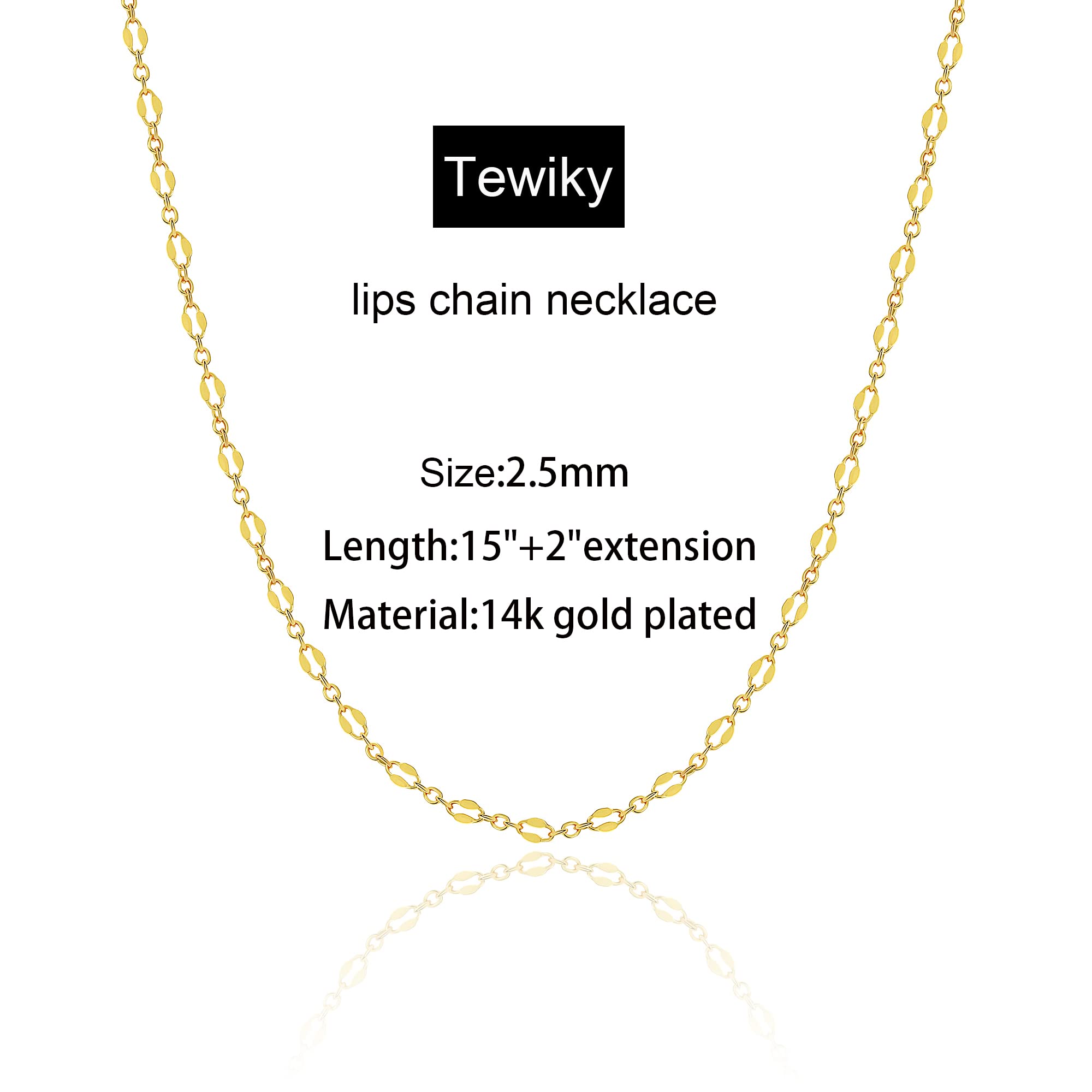 14K Gold Plated Thin Beaded Wave Box Chain Necklace for Women - Dainty Layered Choker, Minimalist Link Chain Jewelry | Perfect for Layering, Everyday Wear & Gift Giving