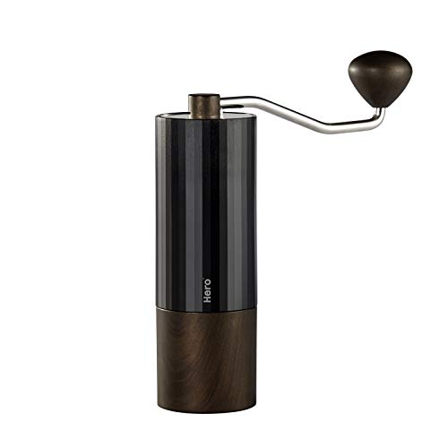 Premium Hero S01 Manual Coffee Grinder - Adjustable Stainless Steel Burr, ABS Shell (Brown) - Perfect for Espresso, French Press & Travel Use