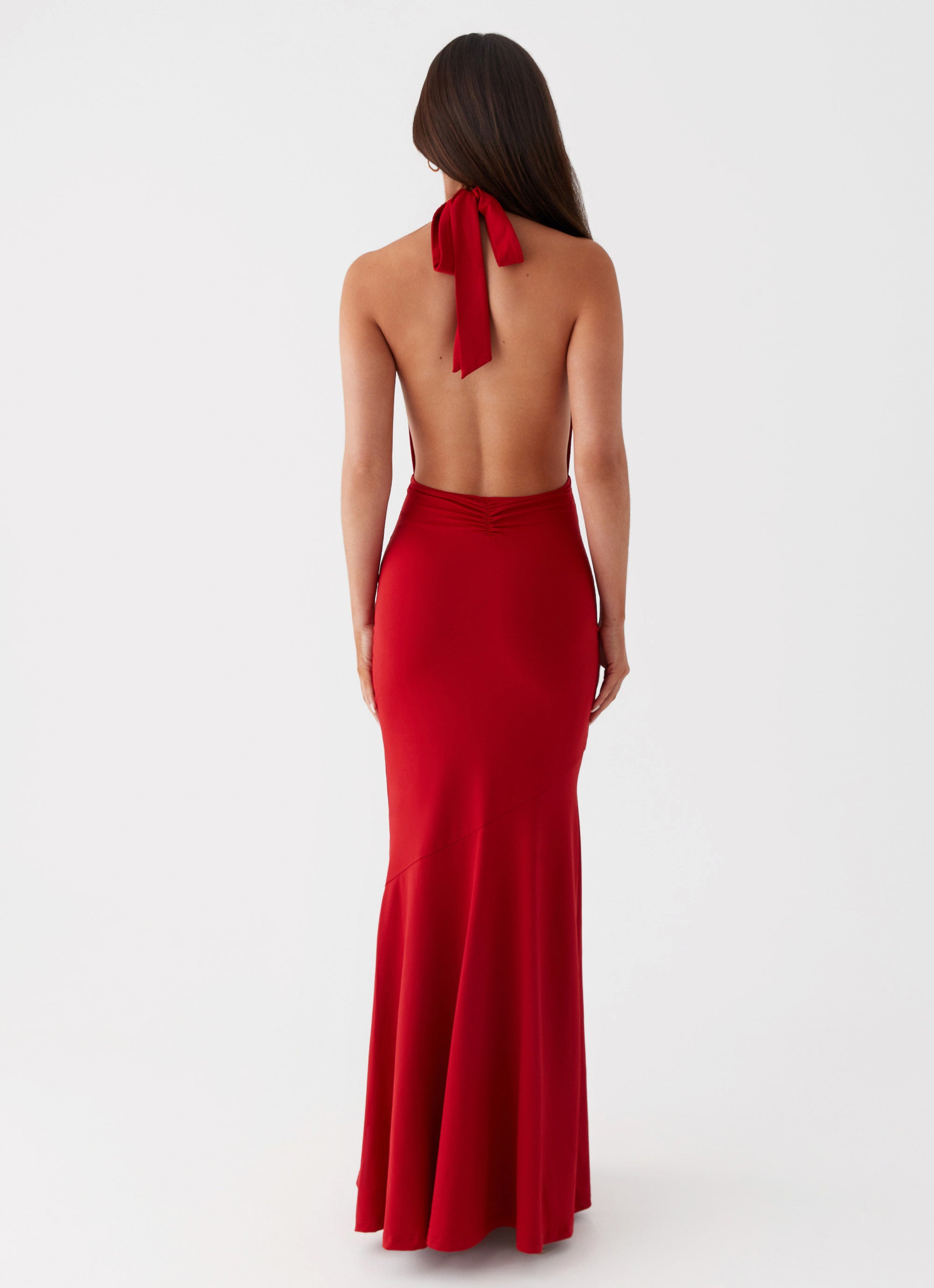 Eliza Rose Floral Print Maxi Dress for Women - Elegant Red Long Summer Dress for Beach, Wedding & Party Occasions