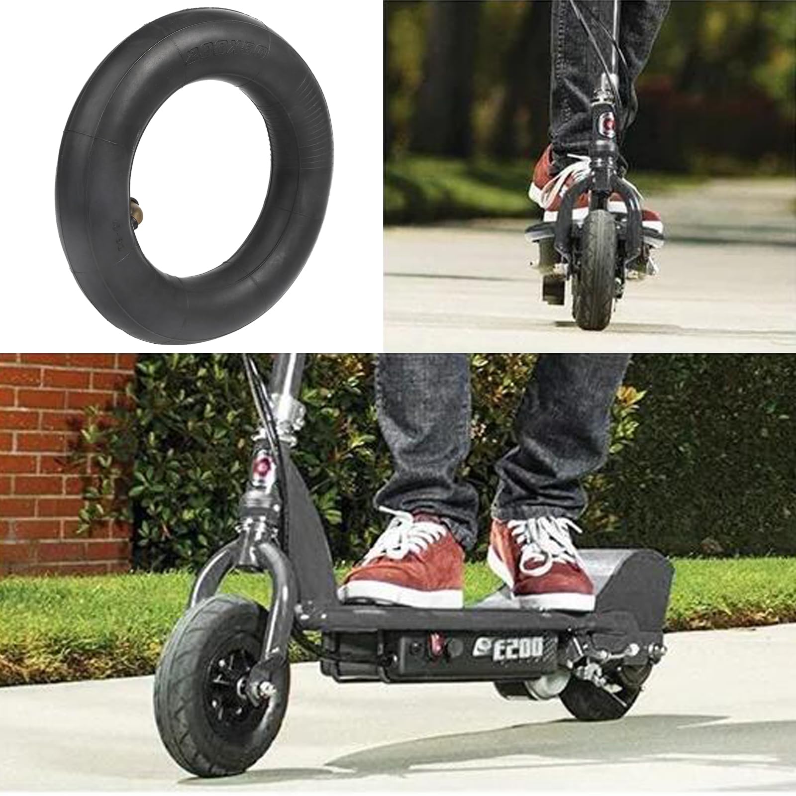 TMOM 2-Pack 8 Inch 200x50 Thickened Inner Tubes for Electric Scooter - Heavy Duty Rear Wheel Replacement Tubes for Commuting, Delivery & Urban Riding