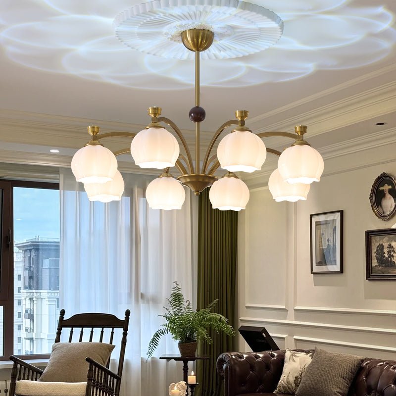 Corinne Arc Chandelier - Modern Crystal Ceiling Light Fixture for Dining Room, Living Room & Bedroom | Elegant Lighting for Home Decor & Interior Design