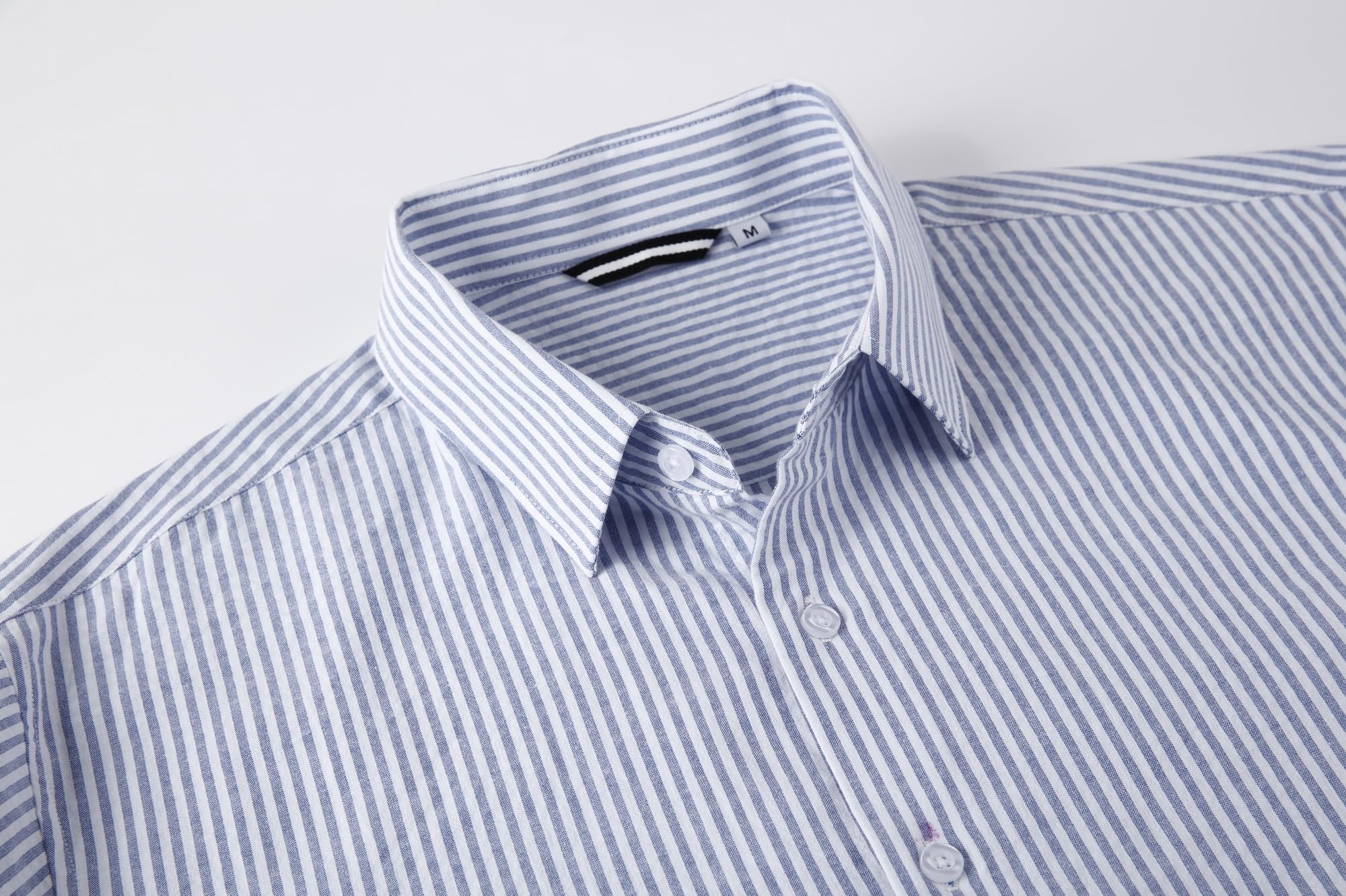 Alex Vando Men's Seersucker Dress Shirt - Striped Business Casual Cotton Shirt for Office, Wedding & Summer Outfits | Breathable & Lightweight Formal Wear