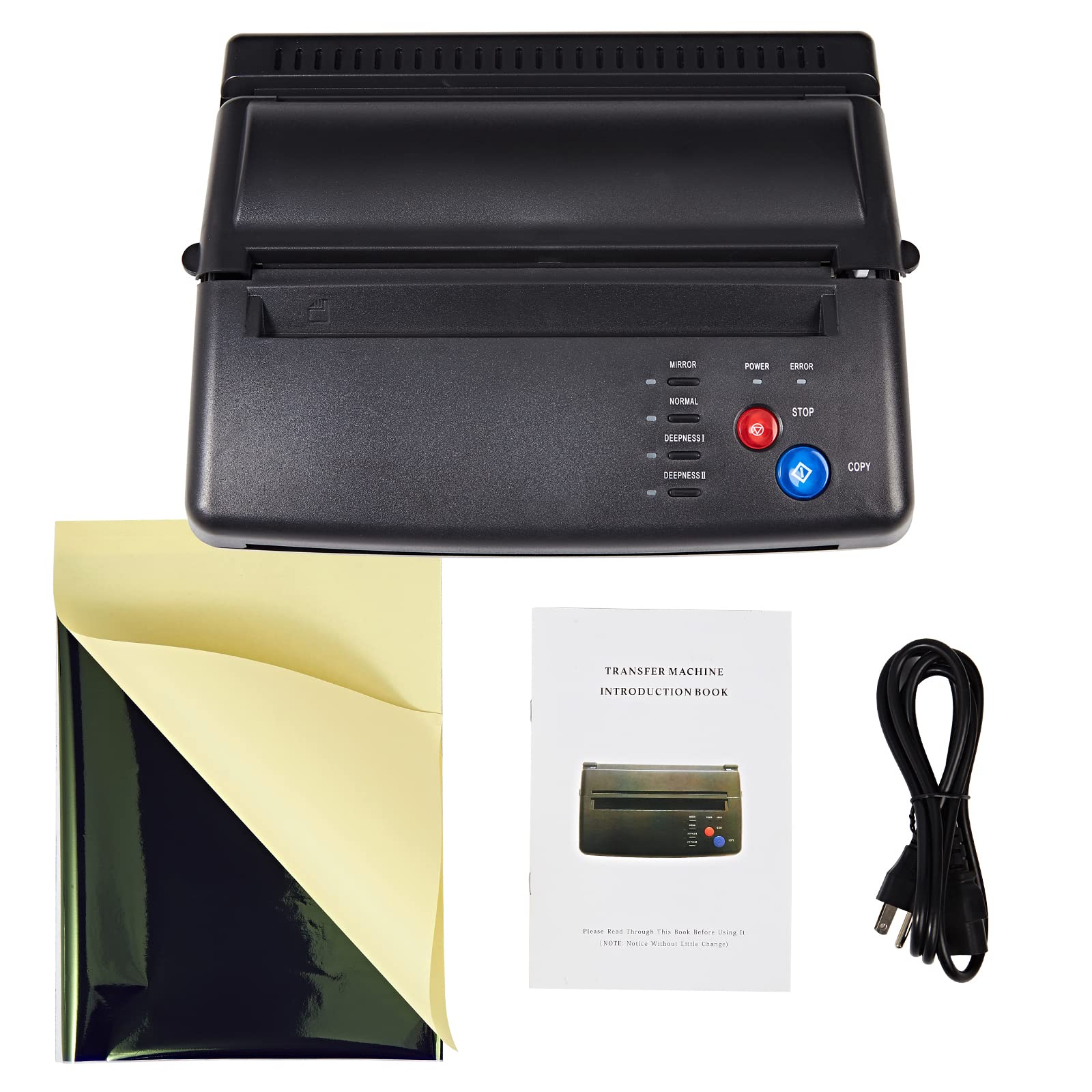 Professional Goyappin Tattoo Printer Machine Kit - 20 Pcs Tattoo Transfer Paper, Thermal Stencil Copier for Permanent & Temporary Tattoos - Perfect for Tattoo Artists, Studios & DIY Tattoo Enthusiasts