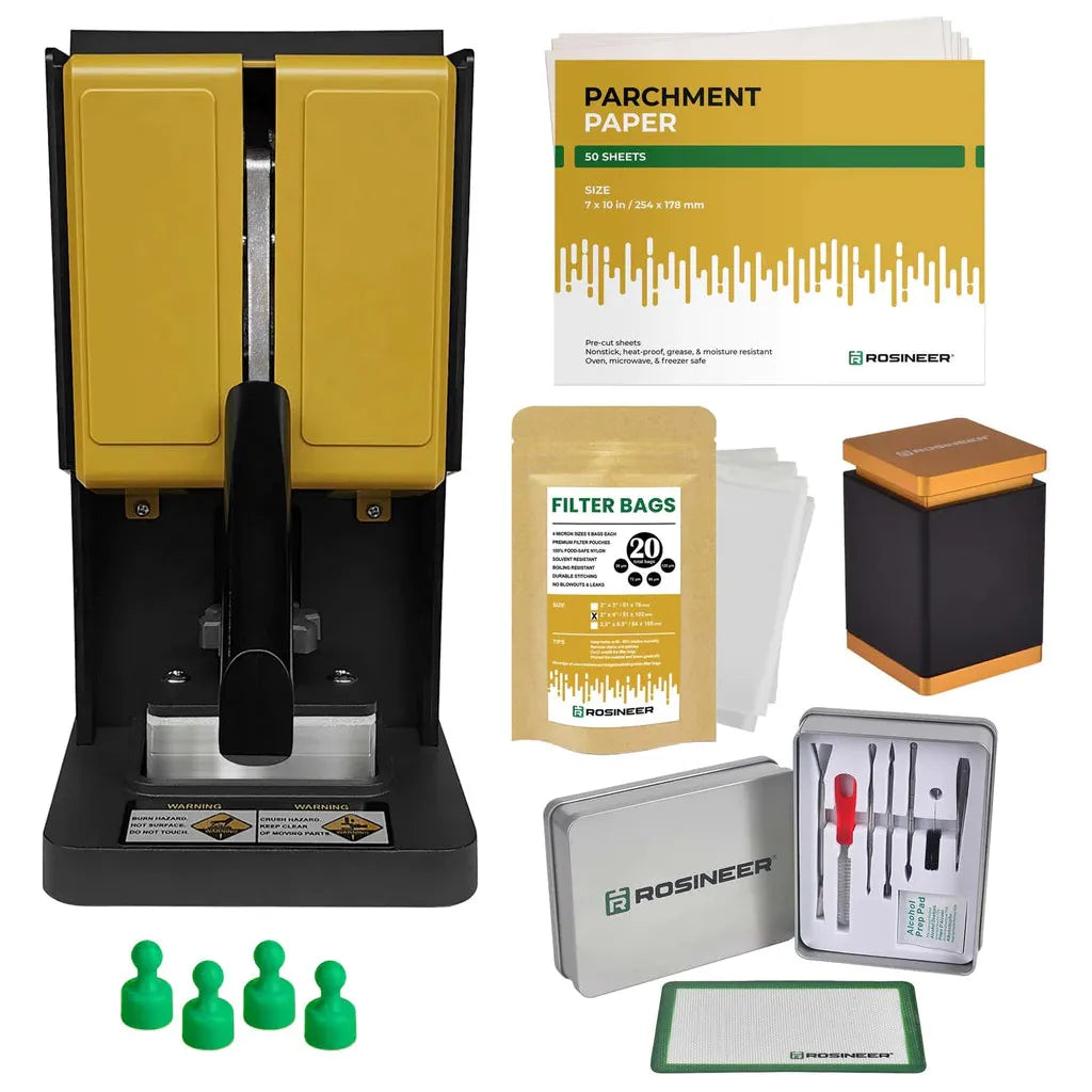 Rosineer Presso Manual Rosin Press Kit - DIY Essential Oil Extractor for Home Use, Perfect for Making Rosin, CBD, Hemp & Concentrates - Great for Beginners & Enthusiasts