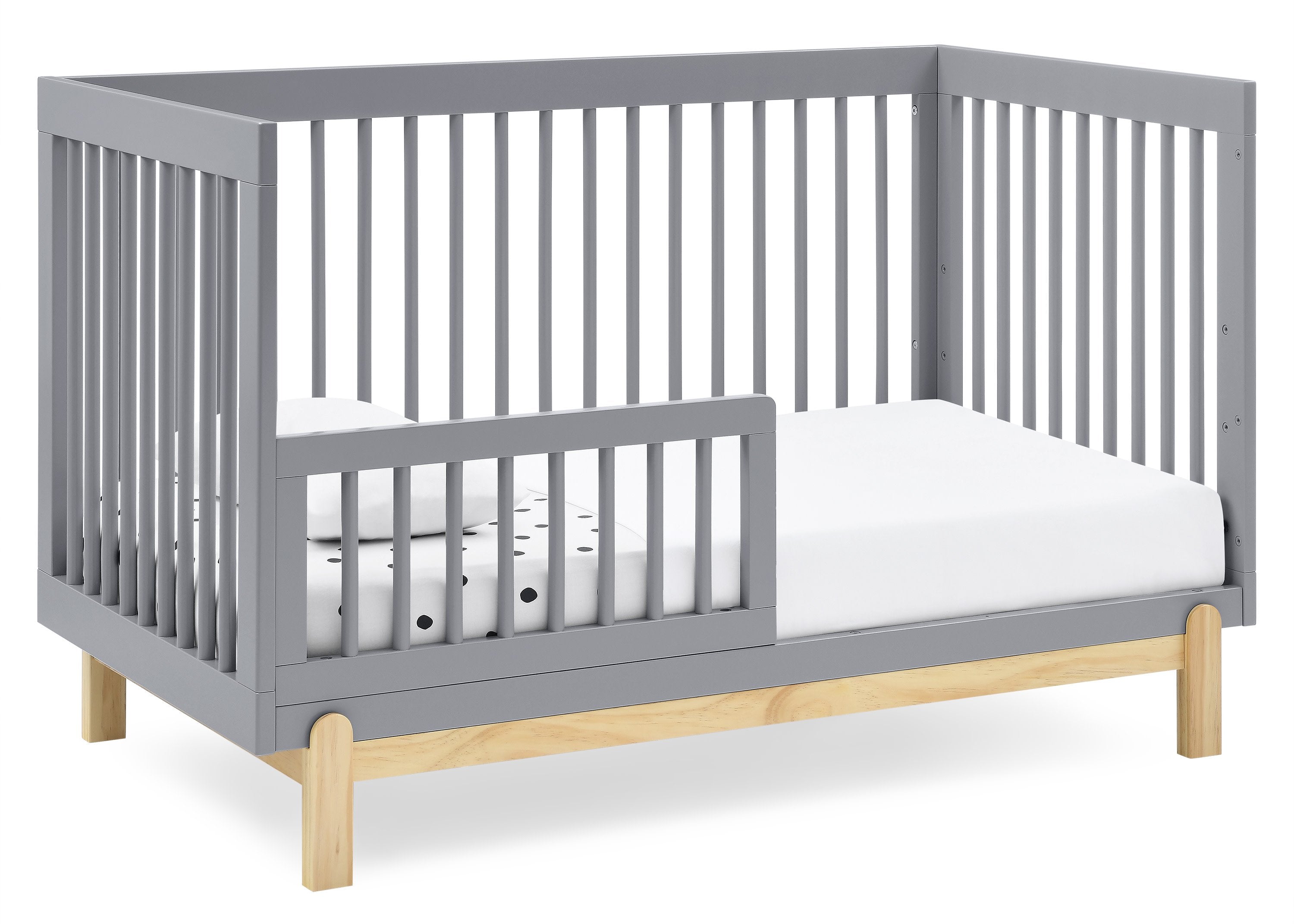 Poppy 4-in-1 Convertible Baby Crib - Toddler Bed, Daybed & Full-Size Bed - Safe & Stylish Nursery Furniture for Newborns to Teens - Perfect for Small Spaces & Modern Nurseries