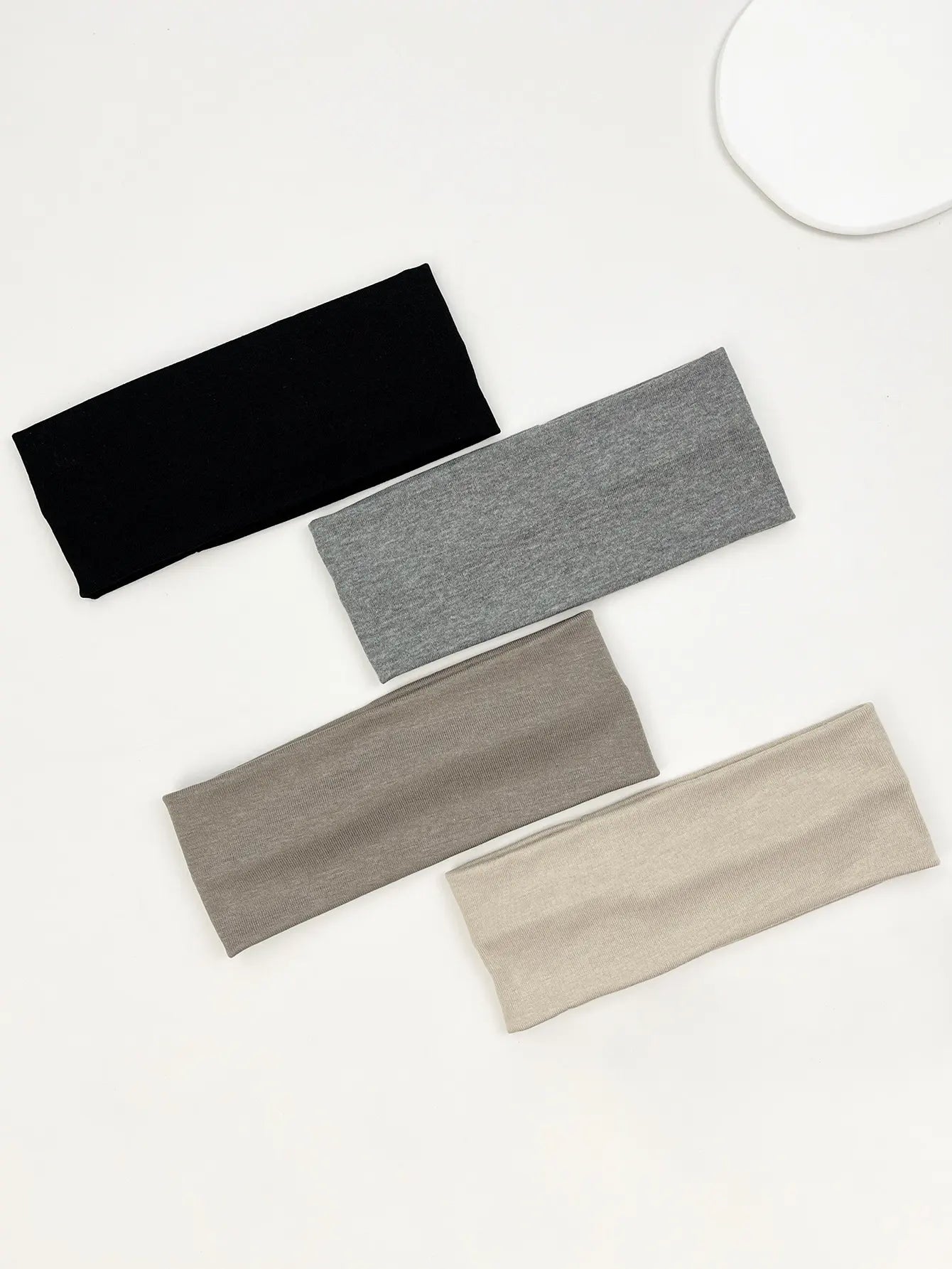 4 Pack Knitted Yoga Headbands for Women - Soft Stretchy Hair Bands for Workouts, Running, Pilates & Everyday Use