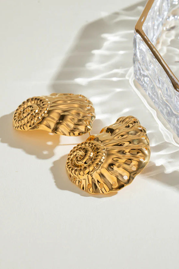 Stylish Holiday Conch Shaped Earrings - Trendy Seashell Jewelry for Women, Perfect for Beach Vacations & Summer Parties