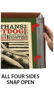 Premium 8x10 Designer Wood Snap Frames with 1 Wide Matboard - Perfect for Displaying Posters, Artwork & Photos in Home, Office or Gallery