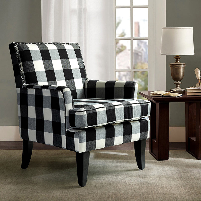 Bradley Armchair - Modern Accent Chair for Living Room, Bedroom & Office - Comfortable Upholstered Lounge Chair with Sturdy Wooden Legs - Perfect for Relaxing, Reading & Decorating Your Home