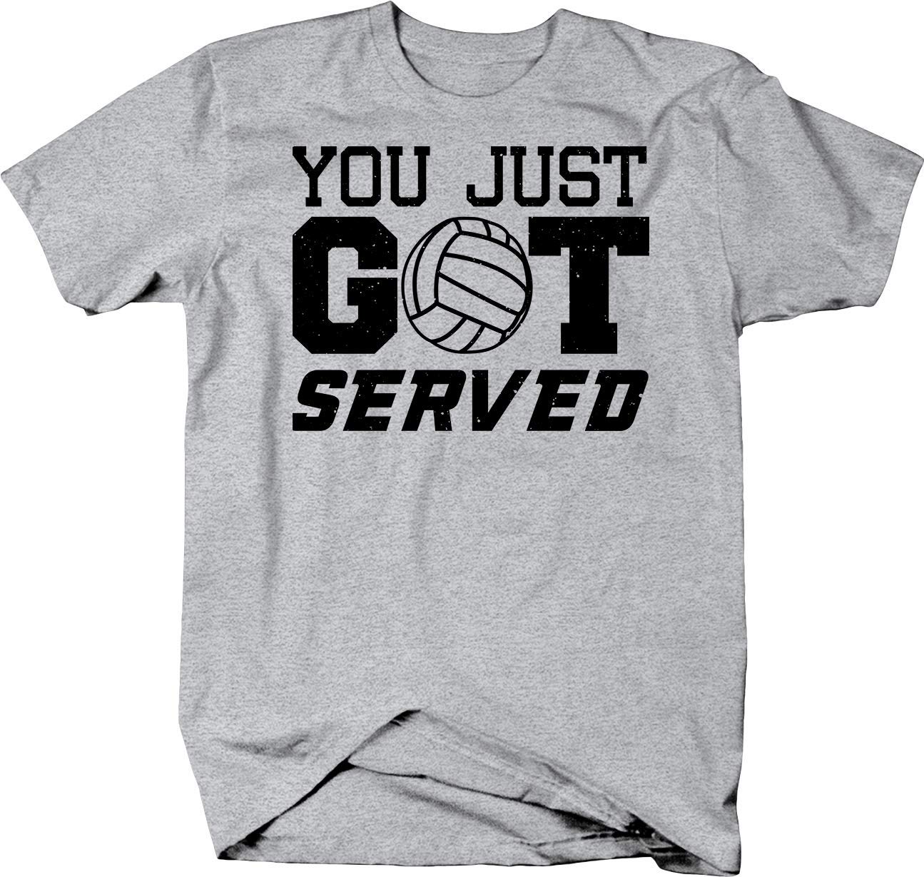 Falcon Apparel Volleyball T-Shirt - 'You Just Got Served' Funny Sports Tee for Players & Fans - Perfect for Games, Practice & Team Spirit