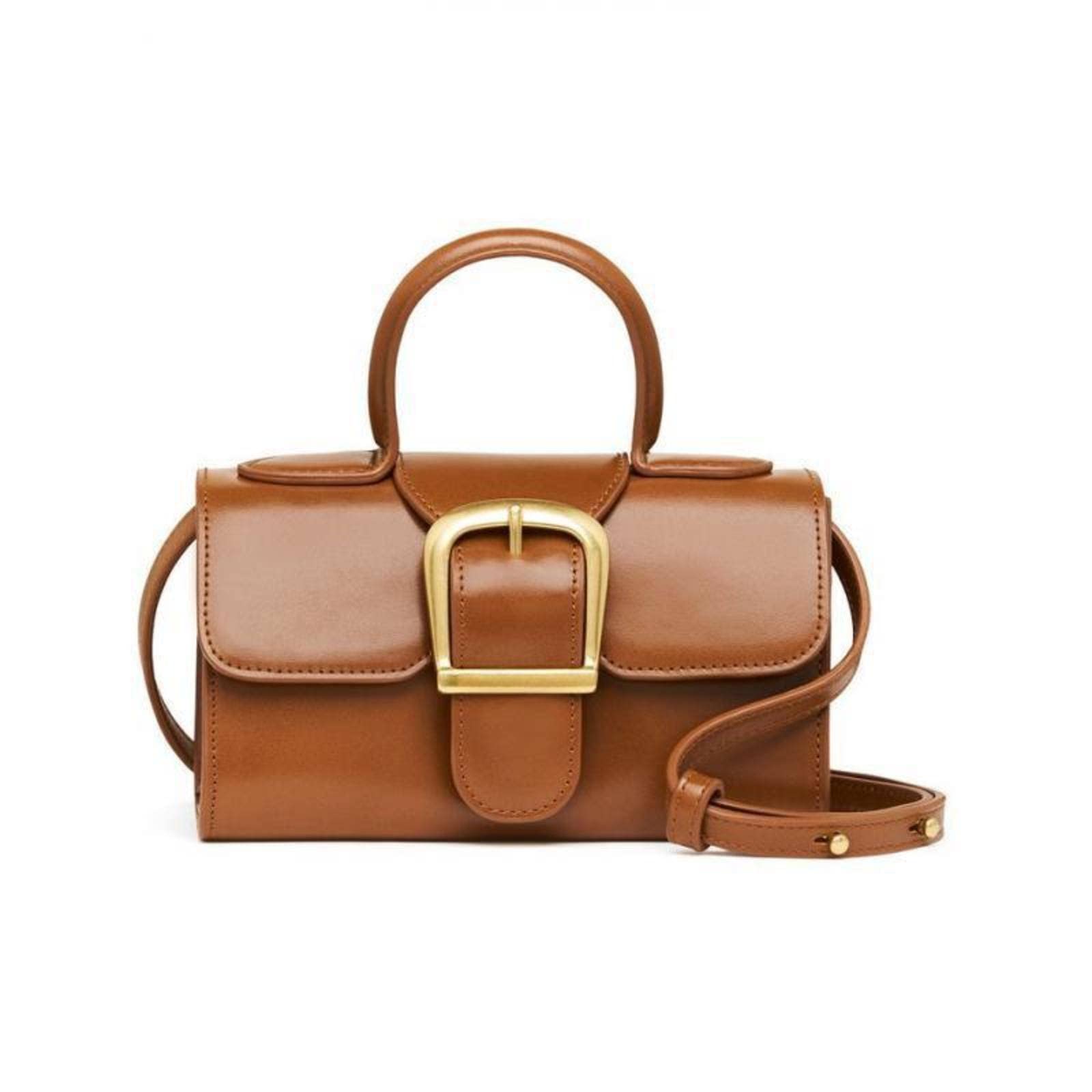 Genuine Leather Women's Crossbody Shoulder Bag - Retro Square Doctor Bag for Women 2021 Trendy Fashion Accessory | Perfect for Work, Travel, and Everyday Use