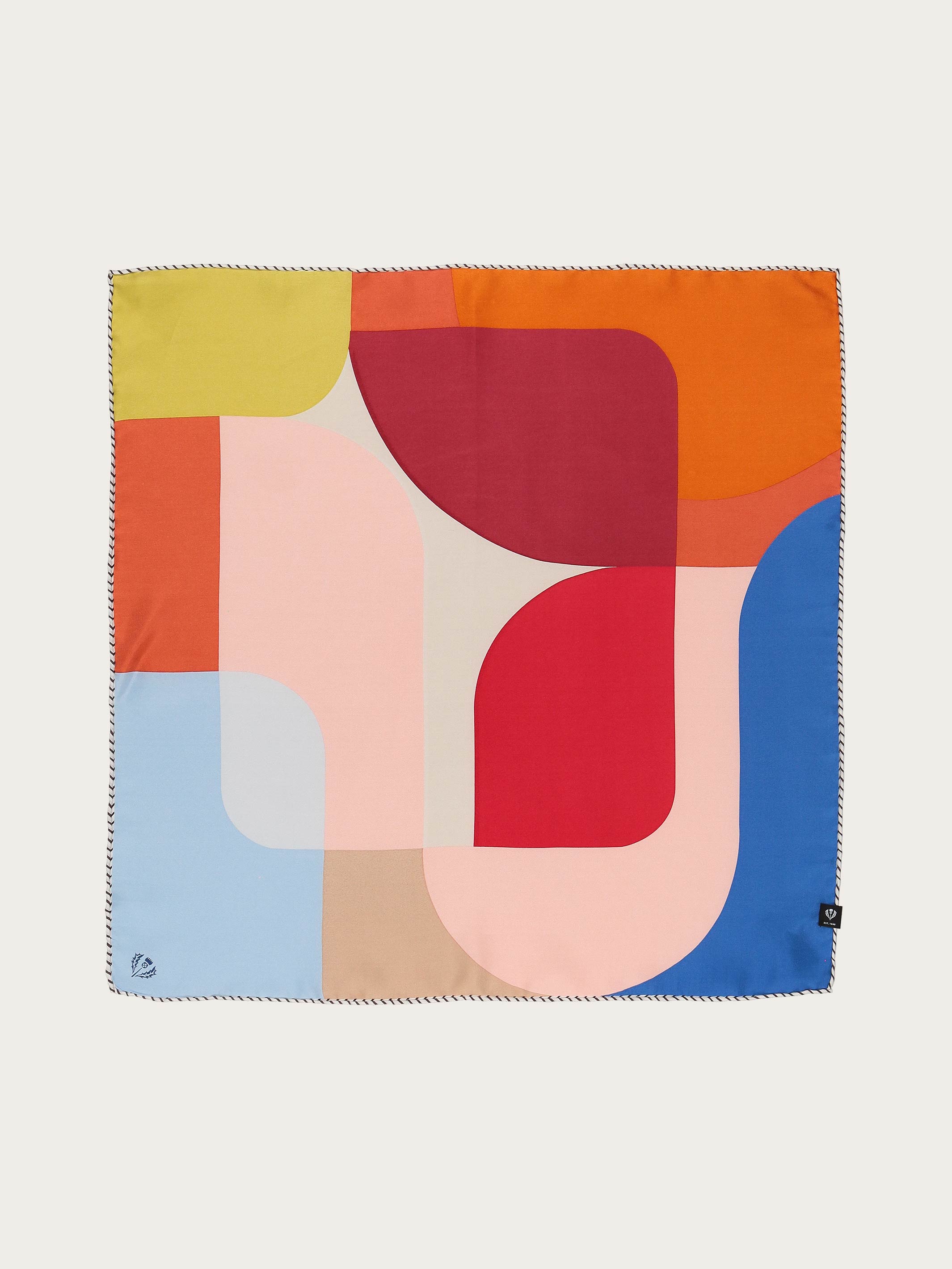 Abstract Pick Stitch Silk Scarf for Women - Elegant Fashion Accessory for Office, Party & Special Occasions