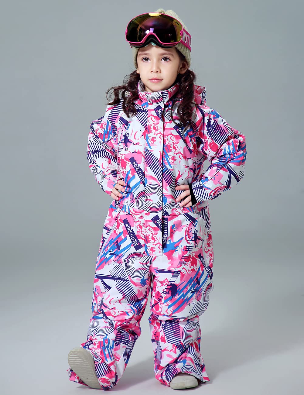 **Kids' Waterproof Snowsuit One-Piece Ski & Snowboard Winter Suit - Warm Insulated Jacket & Pants Set for Boys & Girls - Perfect for Skiing, Snowboarding & Outdoor Winter Play**
