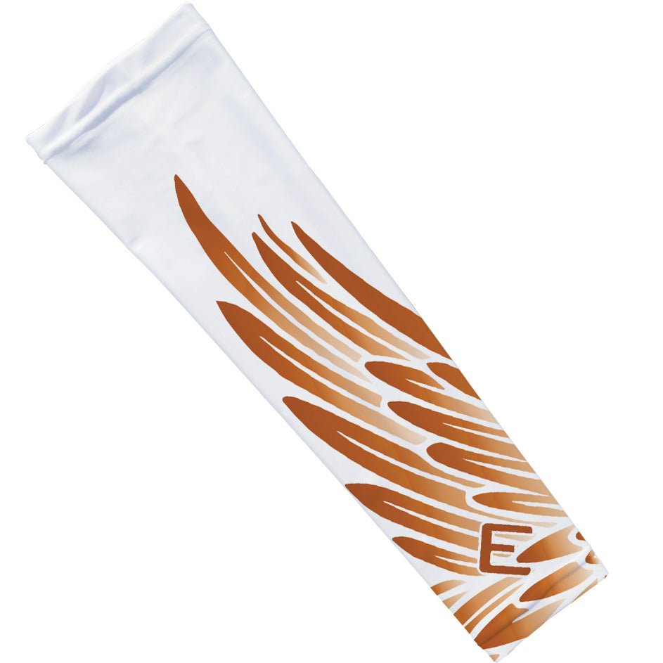 Orange Wing Arm Sleeve - UV Protection & Breathable Sports Arm Cover for Basketball, Running, Cycling & Outdoor Activities