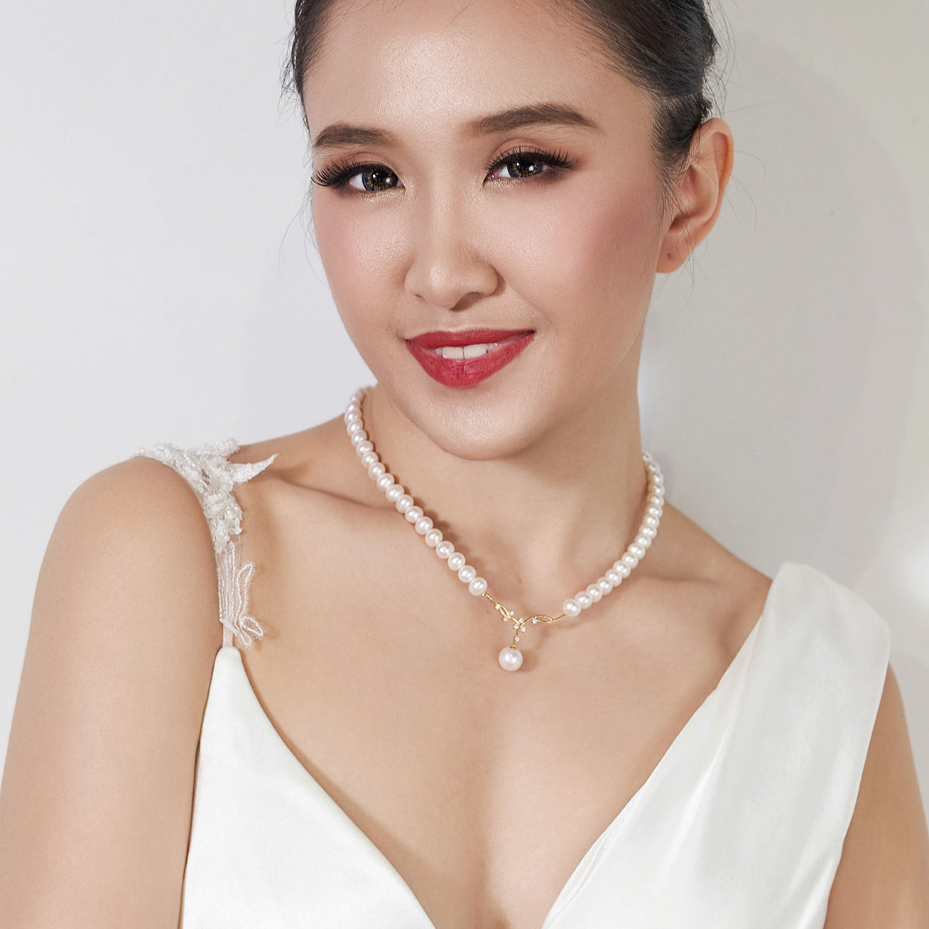 18K Gold Freshwater Pearl Necklace - Elegant Women's Jewelry Gift for Birthday, Anniversary & Wedding | KN00078 | STARRY | Perfect for Formal Events, Date Nights & Special Occasions