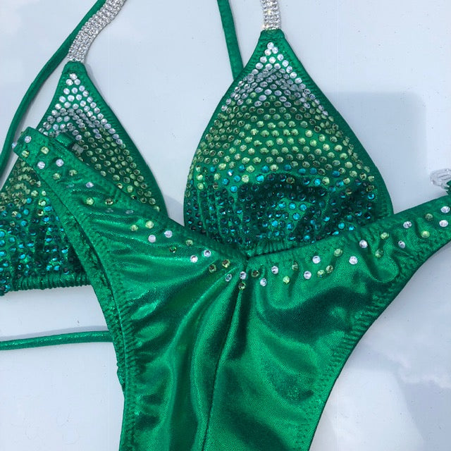 Green Ombre Figure Suit for Women - Slimming Shapewear Bodysuit with Breathable Fabric - Perfect for Tummy Control, Waist Cincher & Special Occasions