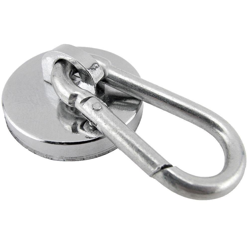 Super Strong 45 lb Neodymium Carabiner Hook Magnetic Key Holder - Heavy Duty Keychain for Tools, Keys & Outdoor Gear - Perfect for Garage, Workshop, Hiking & Home Organization