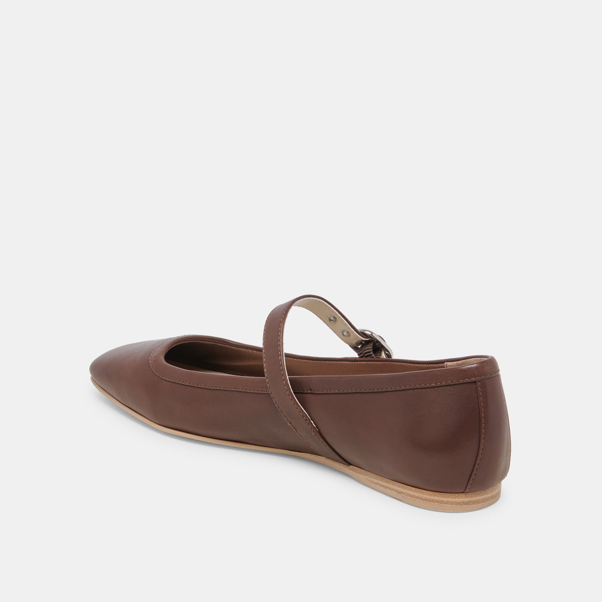 RODNI Women's Ballet Flats - Genuine DK Brown Leather Slip-On Shoes for Comfort & Style | Perfect for Work, Casual Wear & Travel
