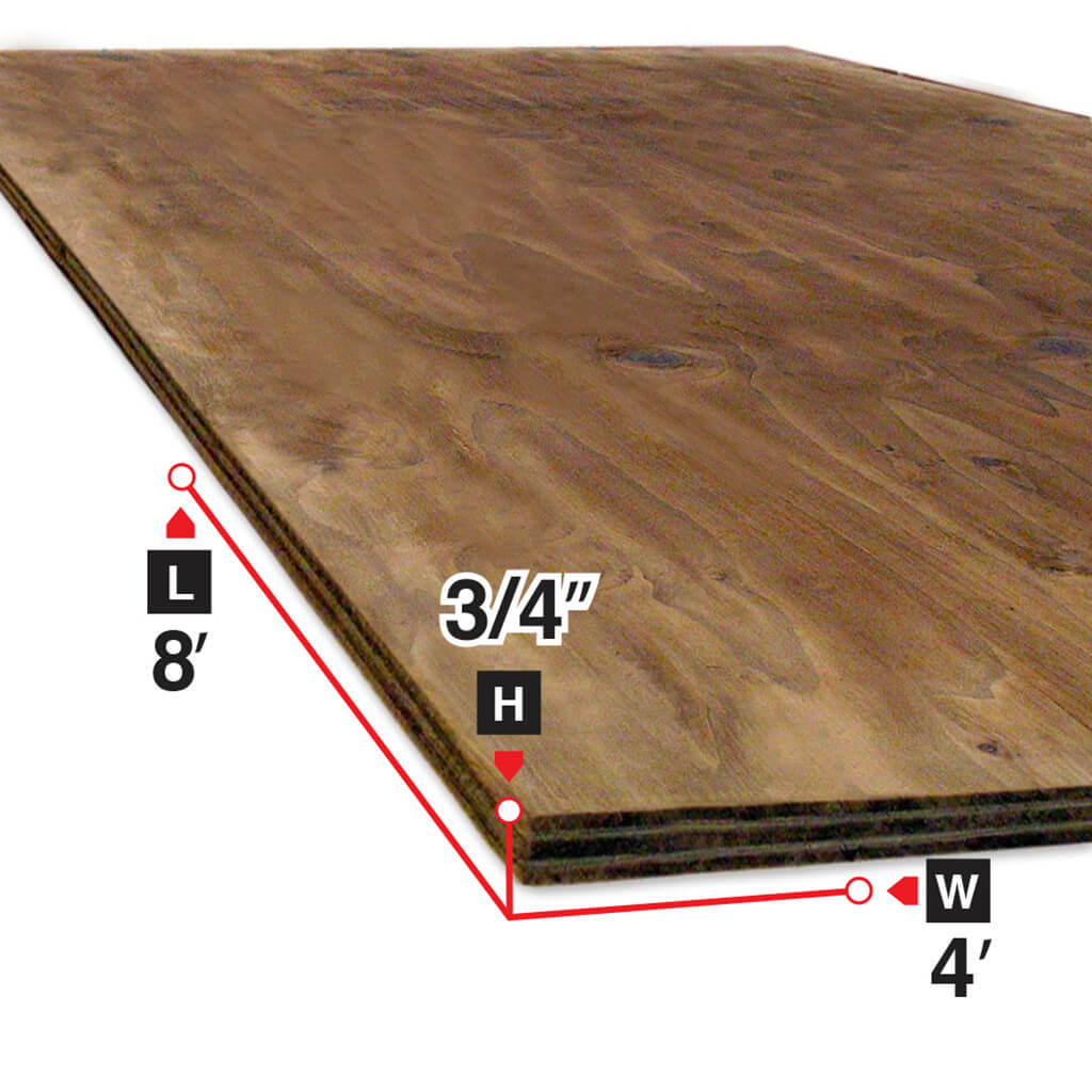 3/4 in. x 4 ft. x 8 ft. Sienna Brown Pressure Treated Plywood - Outdoor Decking, Fencing & Construction Projects - Weather-Resistant & Durable Wood Panel