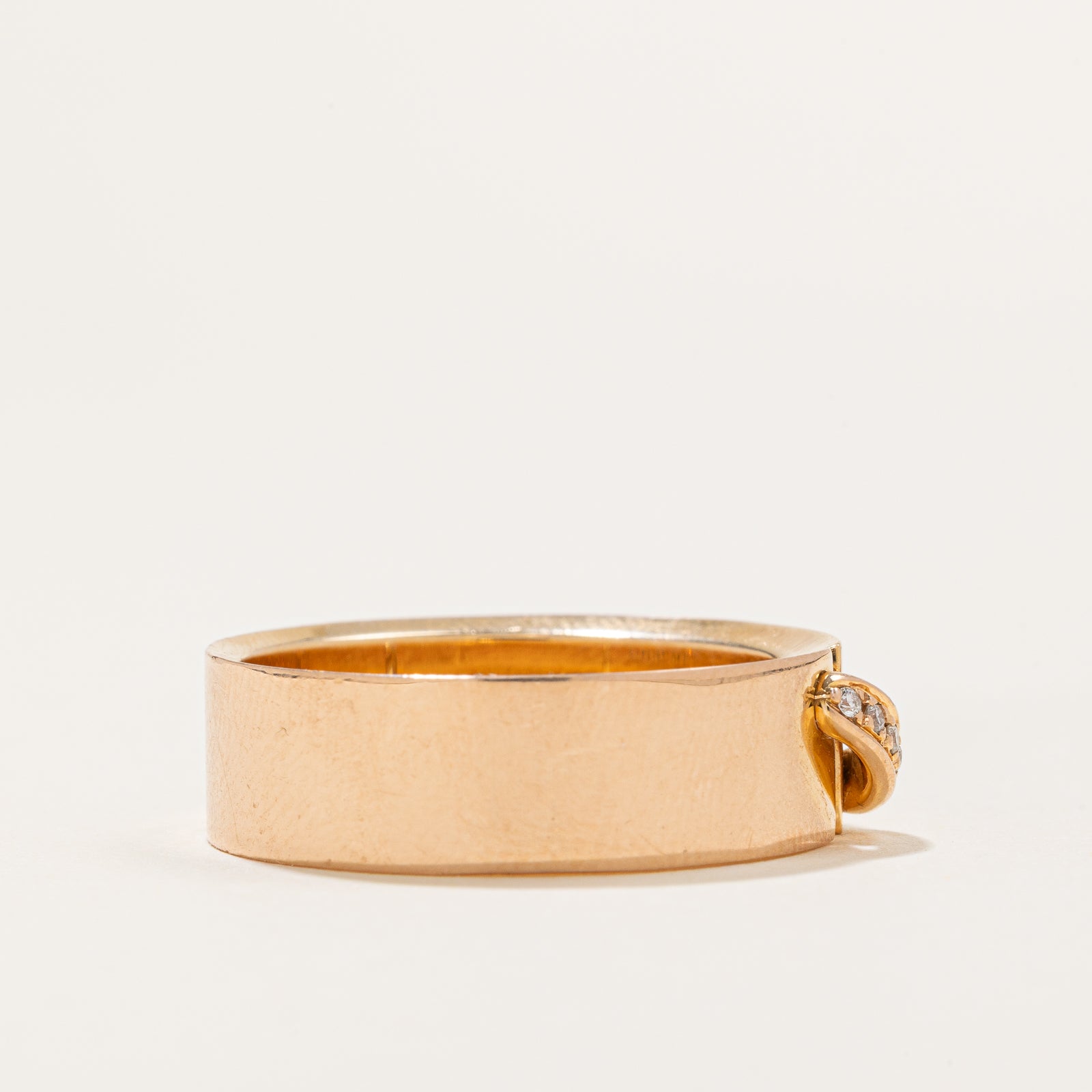 Chaumet Liens Evidence 6 Diamond Rose Gold Wedding Band Ring | 0.03ctw | 6.80mm | Size 9.5 | Elegant Bridal Jewelry for Weddings & Anniversaries