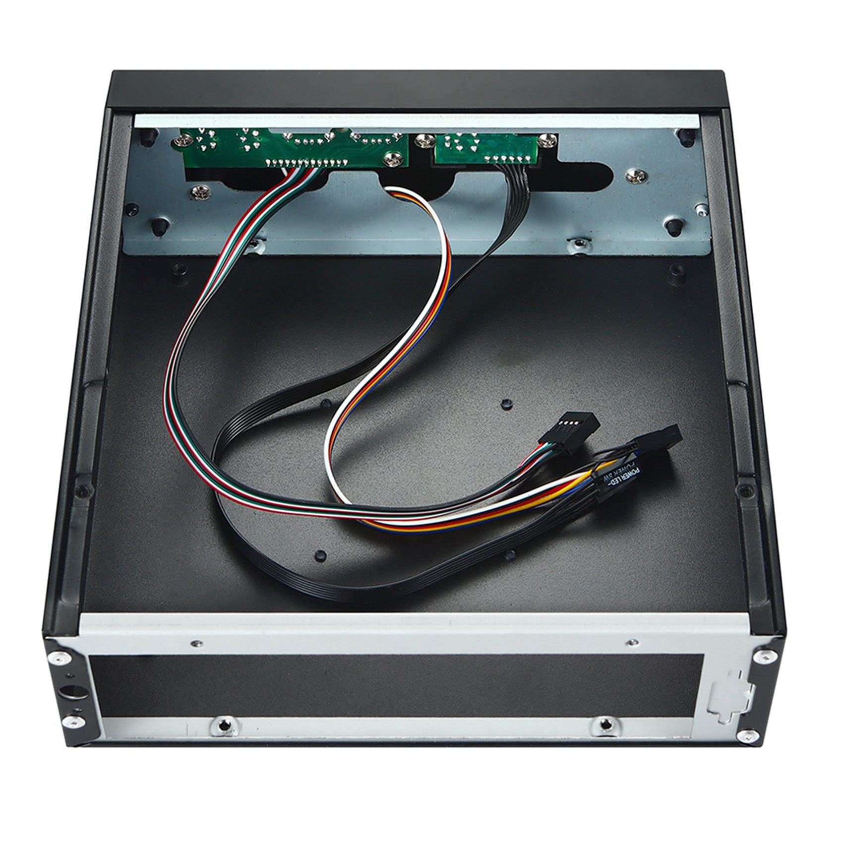 Pavewood 2X ITX Mini PC Case - Compact M06 Desktop Computer Case for HTPC, Industrial Control & Home Theater Use | Small Form Factor Gaming & Office PC Build