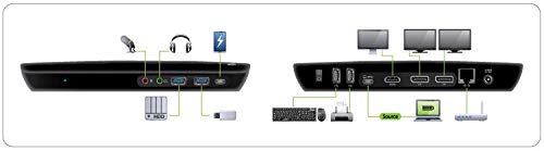IOGEAR USB-C Triple Monitor Docking Station with 2 DisplayPort & 1 HDMI - 4K 30Hz Ultra HD Video - 60W Power Delivery - TAA Compliant - GUD3C11 - Perfect for Home Office, Remote Work & Multi-Screen Productivity