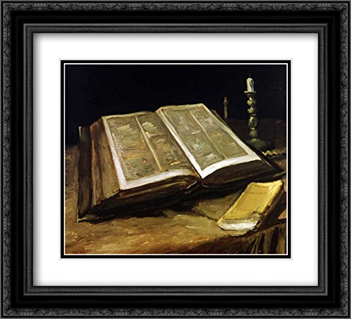 Black Ornate Wood Frame with Double Matting