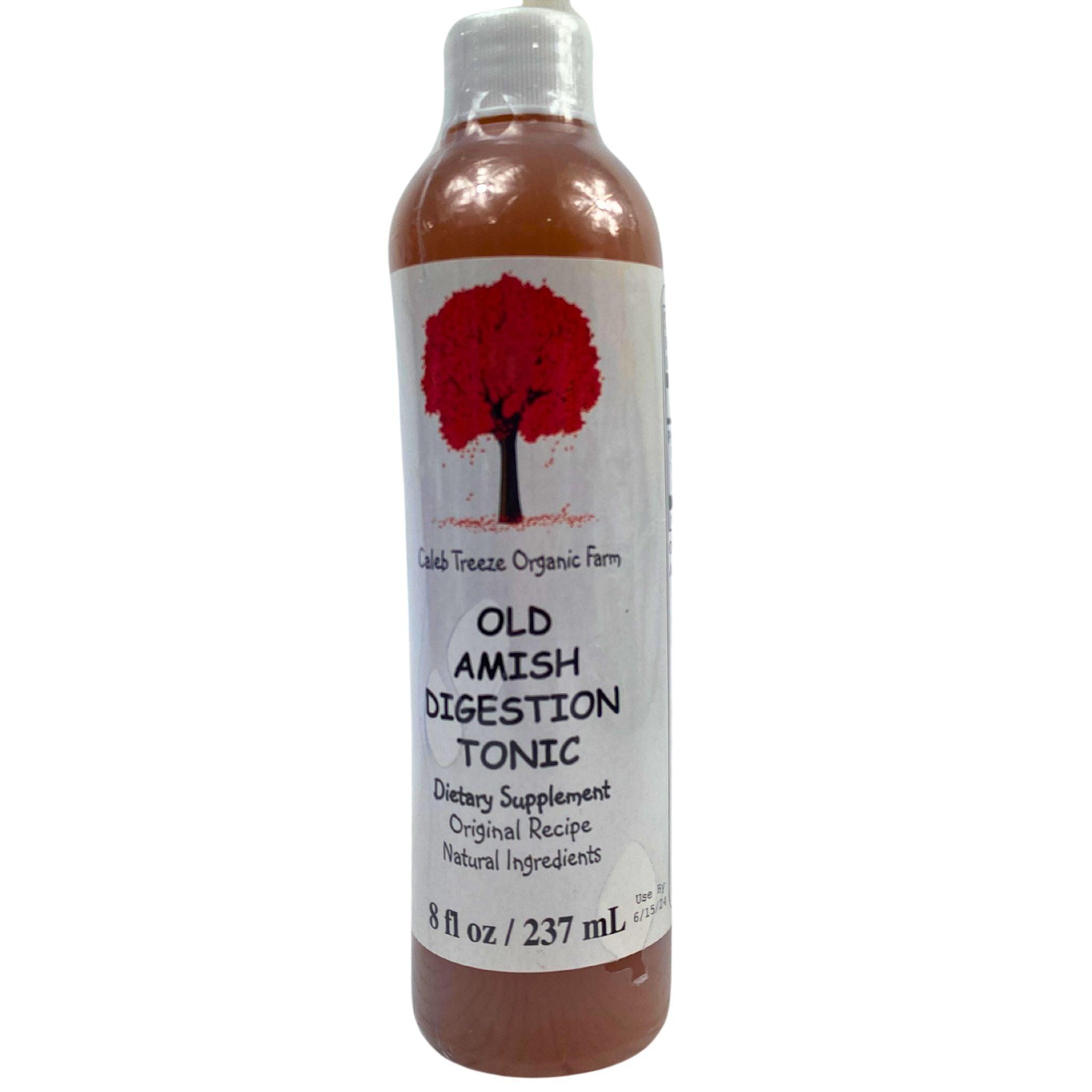 Organic Amish Digestion Tonic - Caleb Treeze Farm Original Recipe Dietary Supplement with Natural Ingredients, 8oz Bottle (Pack of 50) - Supports Gut Health & Digestive Comfort for Daily Wellness