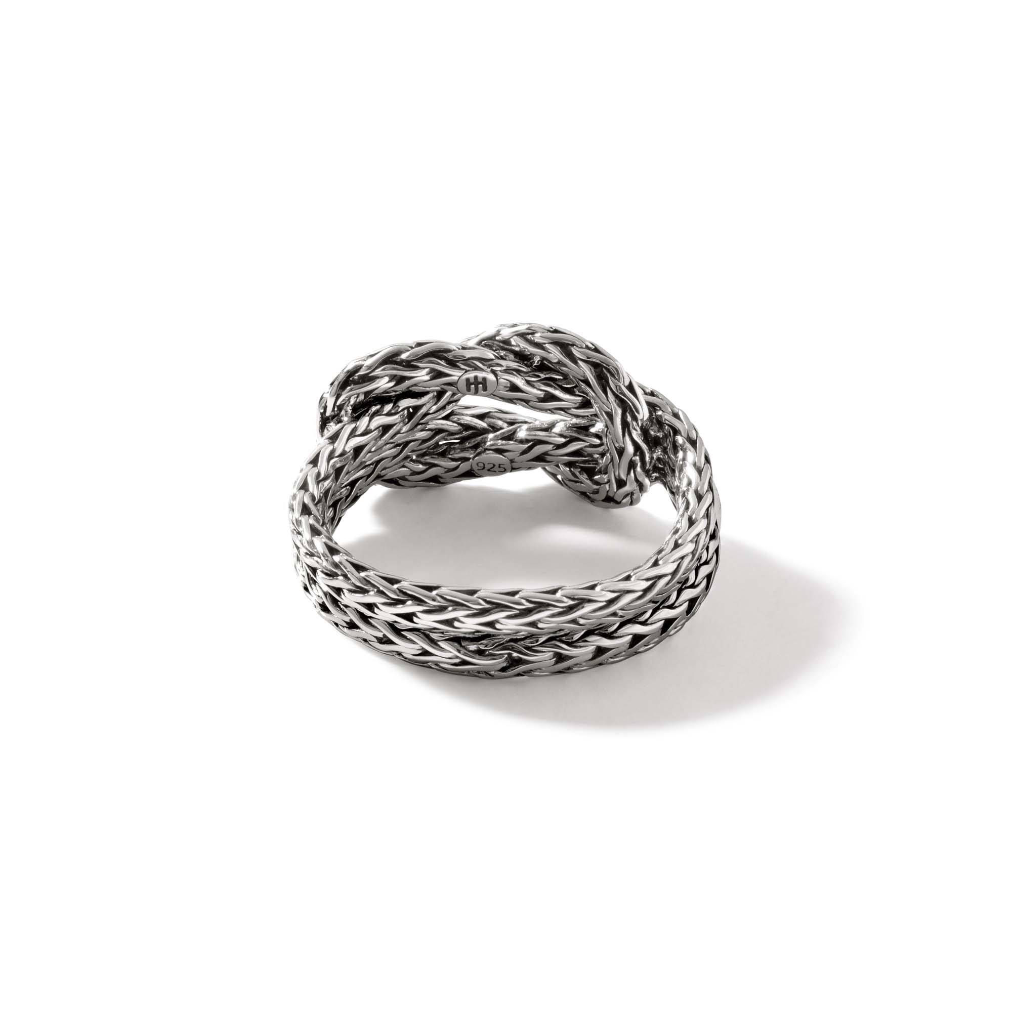 Love Knot Chain Ring - Sterling Silver Adjustable Promise Ring for Women - Perfect for Valentine's Day, Anniversary & Romantic Gifts