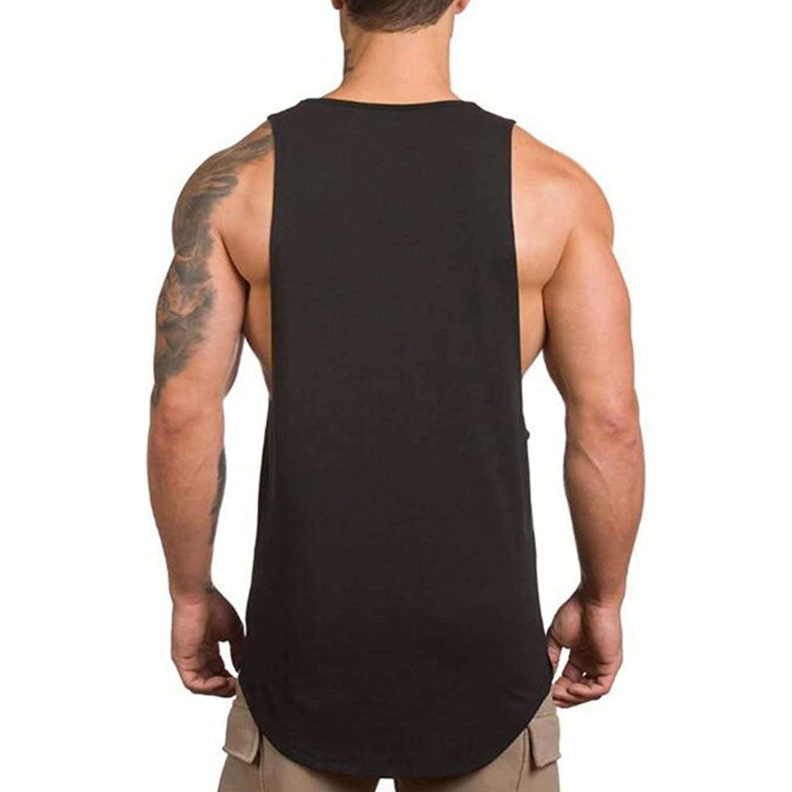 ZUEVI Men's Muscle Tank Tops - Sleeveless Workout Shirts for Bodybuilding & Gym Training - Breathable Stringer T-Shirts for Summer Fitness, Running & Outdoor Activities