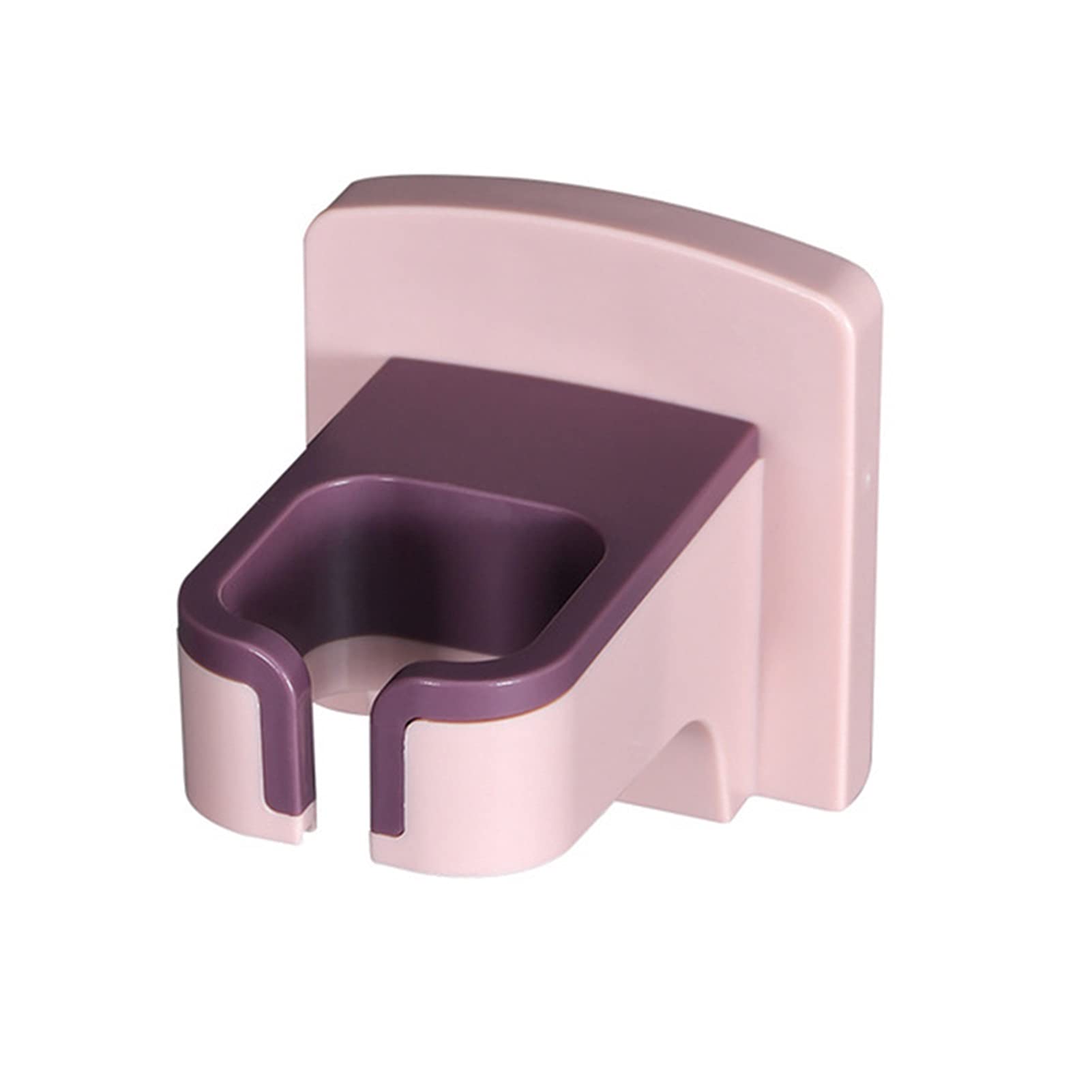WUBZSHI Pink Wall-Mounted Hair Dryer Holder - No Drill Bathroom Organizer Shelf for Hair Dryer Storage - Perfect for Small Bathrooms, Showers & Vanity Areas