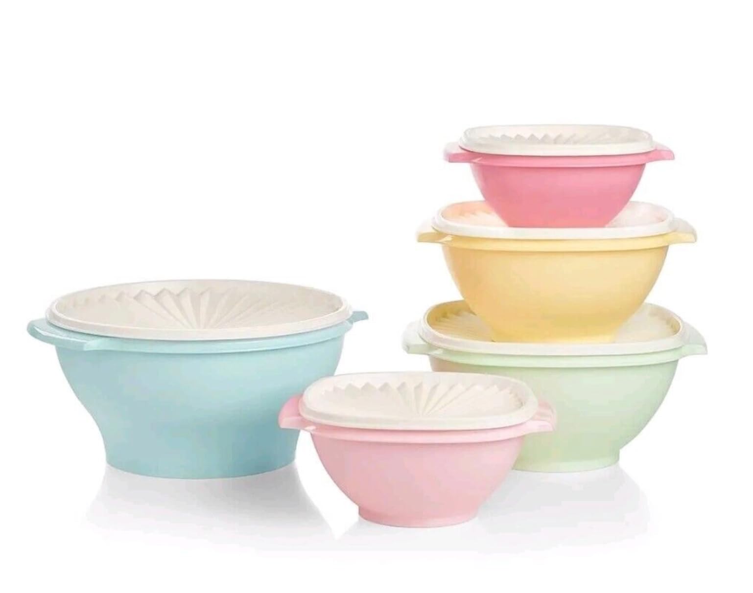 Premium Tupperware 5-Piece Food Storage Container Set - Airtight, BPA-Free Kitchen Organizers for Meal Prep, Leftovers & Pantry Organization | Perfect for Home, Office & Picnics