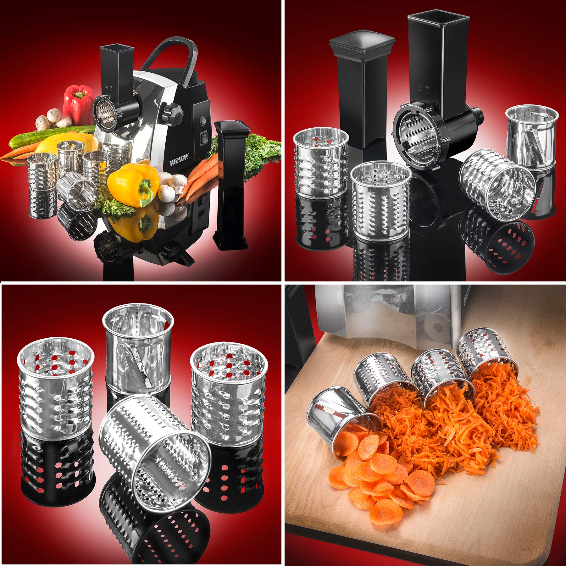 Turboforce Cadet 2000 Series Electric Meat Grinder - 6-in-1 Powerful Kitchen Appliance with Slicer, Shredder, Grater, Sausage Stuffer & Kubbe Maker - Includes 4 Grinding Plates - Perfect for Home Cooking, Meal Prep & Butchering