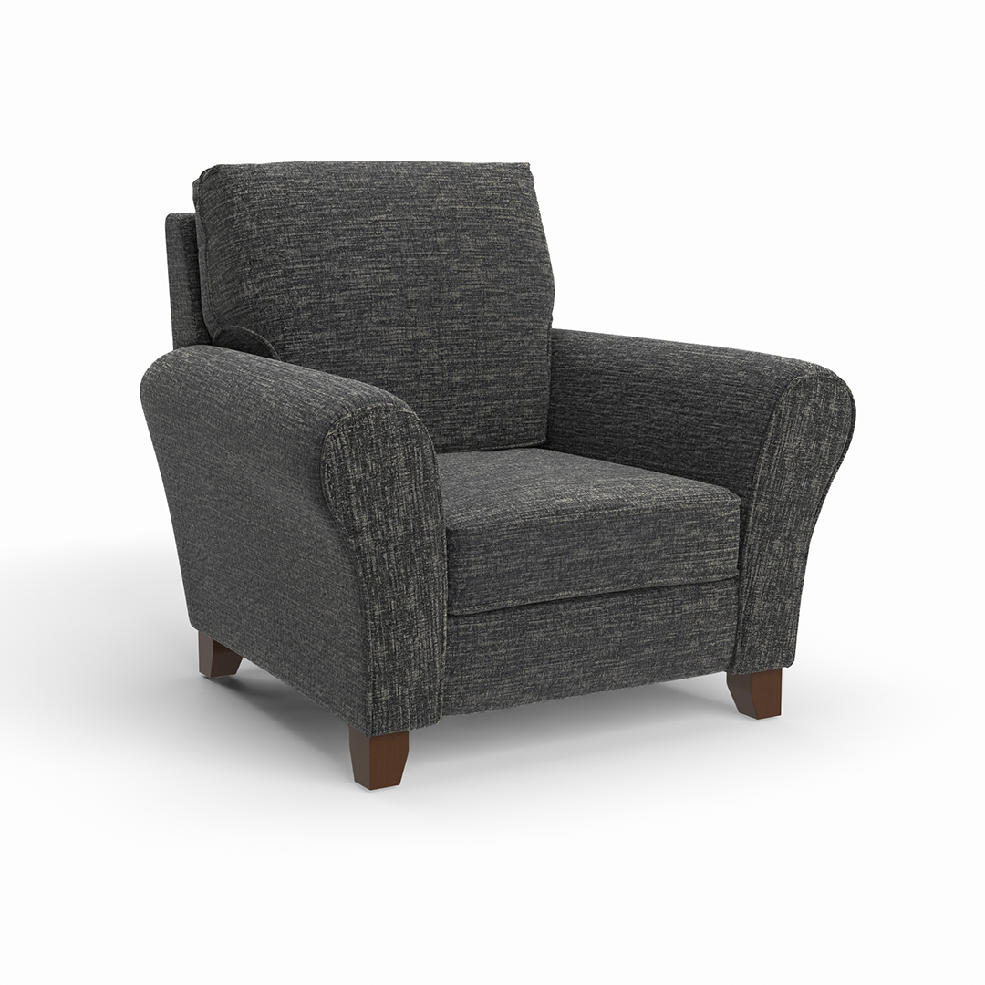 Paxton Chair - Modern Accent Chair for Living Room, Bedroom & Office - Comfortable Upholstered Lounge Chair with Sturdy Metal Legs - Perfect for Relaxing, Reading & Decorating Your Home