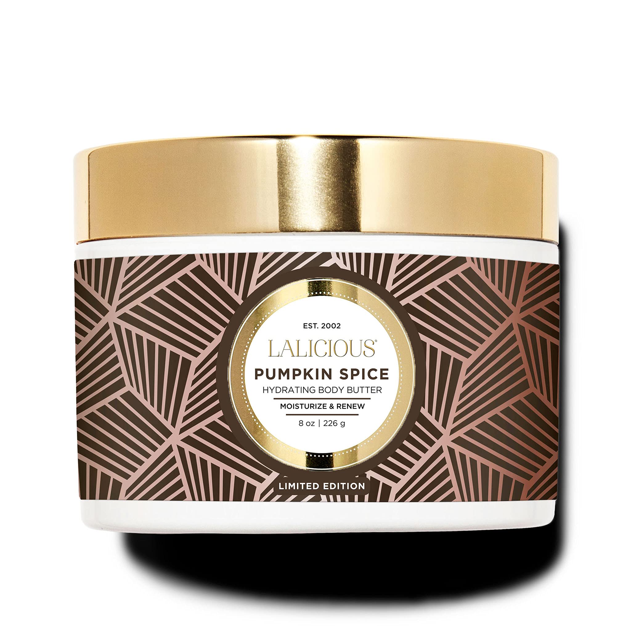 Lalicious Pumpkin Spice Body Butter - Ultra Hydrating Shea Butter Moisturizer for Dry Skin - Paraben Free & Natural Ingredients (8oz) - Perfect for Fall Skincare & Winter Dryness Relief