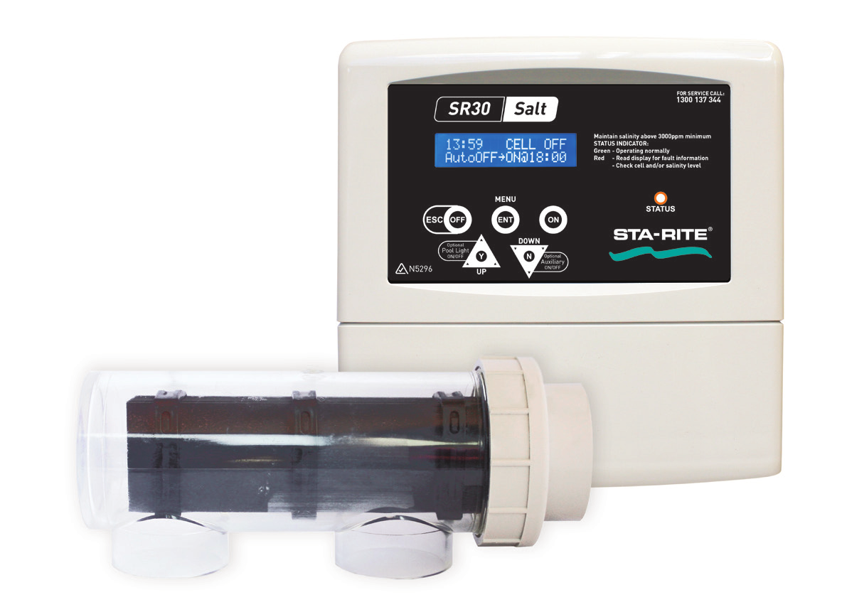 Pentair SR Salt Chlorinator 30g/hr - Saltwater Pool Chlorine Generator System for Inground Pools | Easy Installation & Low Maintenance | Perfect for Backyard, Residential & Commercial Pools