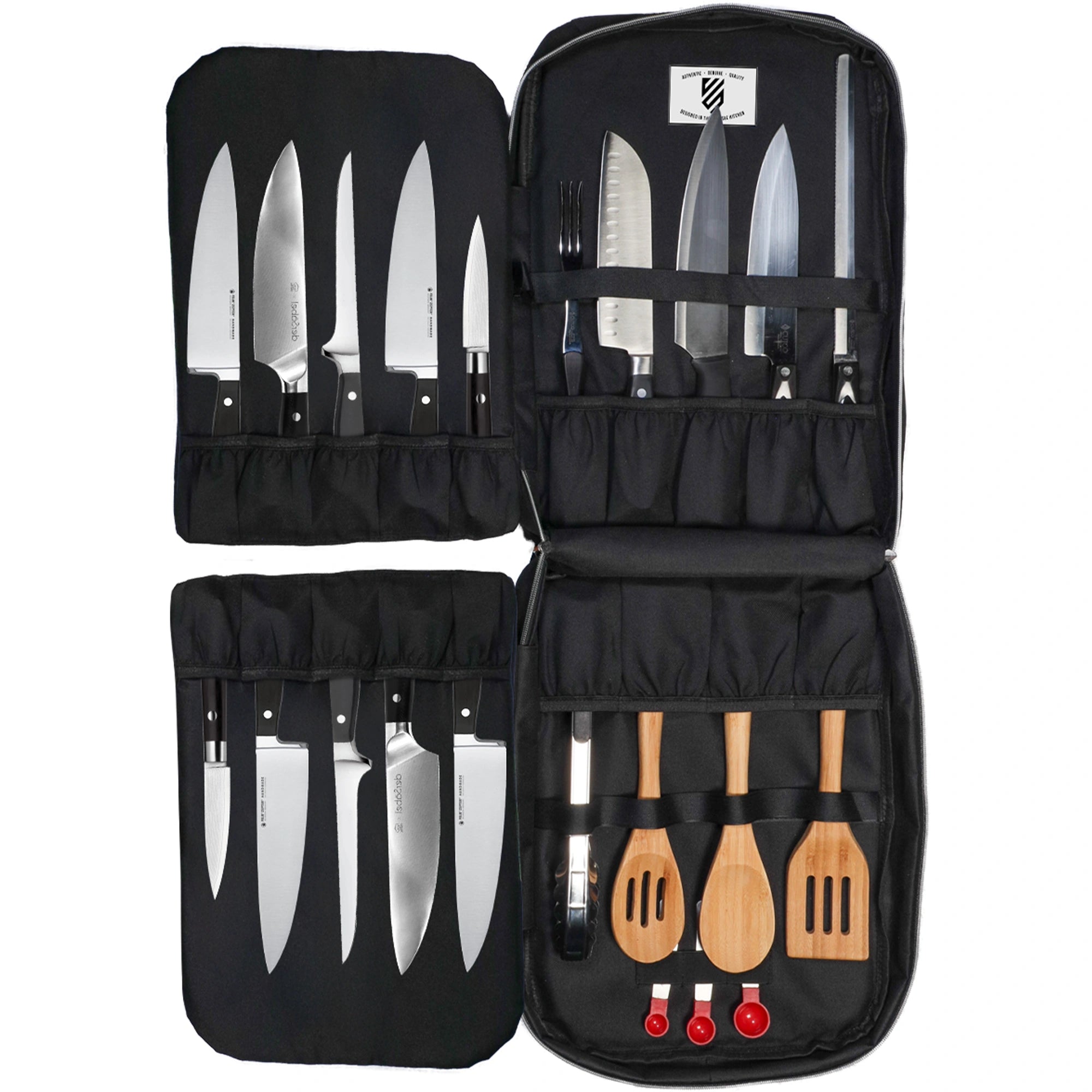 Premium Magnetic Chef Knife Backpack - Professional Kitchen Knife Storage with Strong Magnets for Secure Hold - Perfect for Chefs, Camping, Travel & Outdoor Cooking