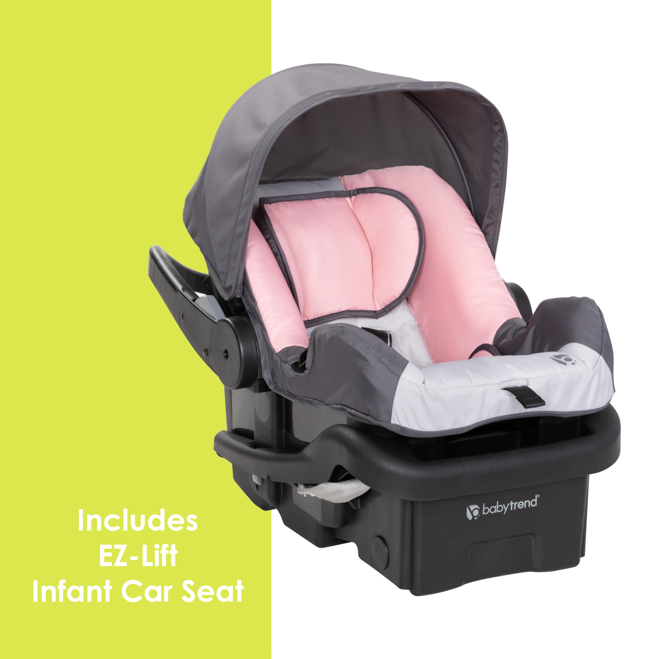 Baby Trend EZ Ride Travel System with EZ-Lift™ Infant Car Seat in Dash Pink | Lightweight Stroller & Safe Car Seat Combo for Newborns | Perfect for Shopping, Travel & Daily Walks
