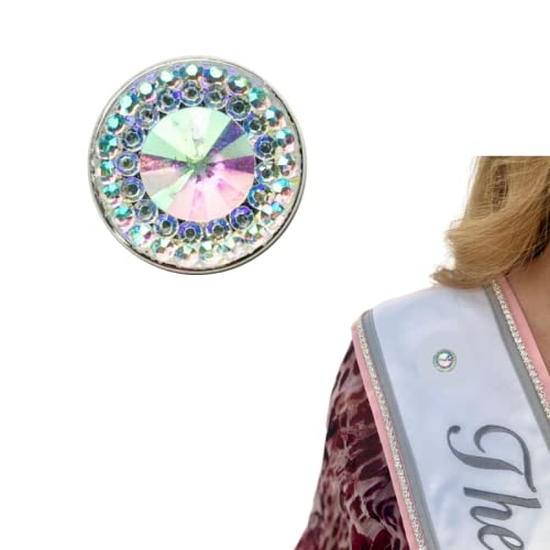 AB Queen Magnet Pageant Contestant Number Sash - Elegant Fashion Accessory Brooch for Pageantry, Beauty Queens & Competition - Perfect for Pageant Events, Crown Decorations & Queen Gifts