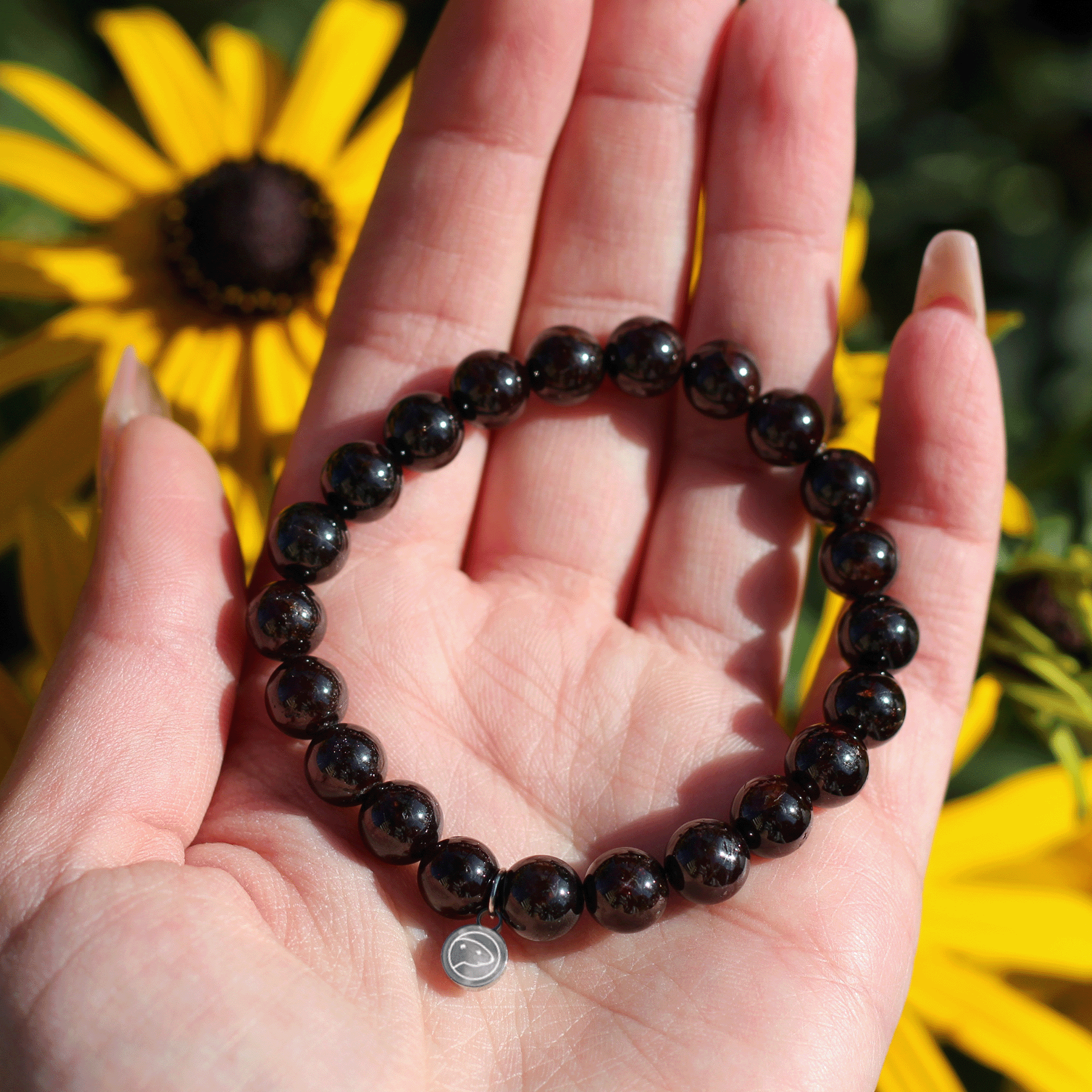 Garnet Bracelet for Women - Genuine Garnet Stone Beaded Jewelry, Adjustable Stretch Band, Elegant Gift for Birthday, Anniversary & Valentine's Day - Perfect for Daily Wear, Office & Special Occasions