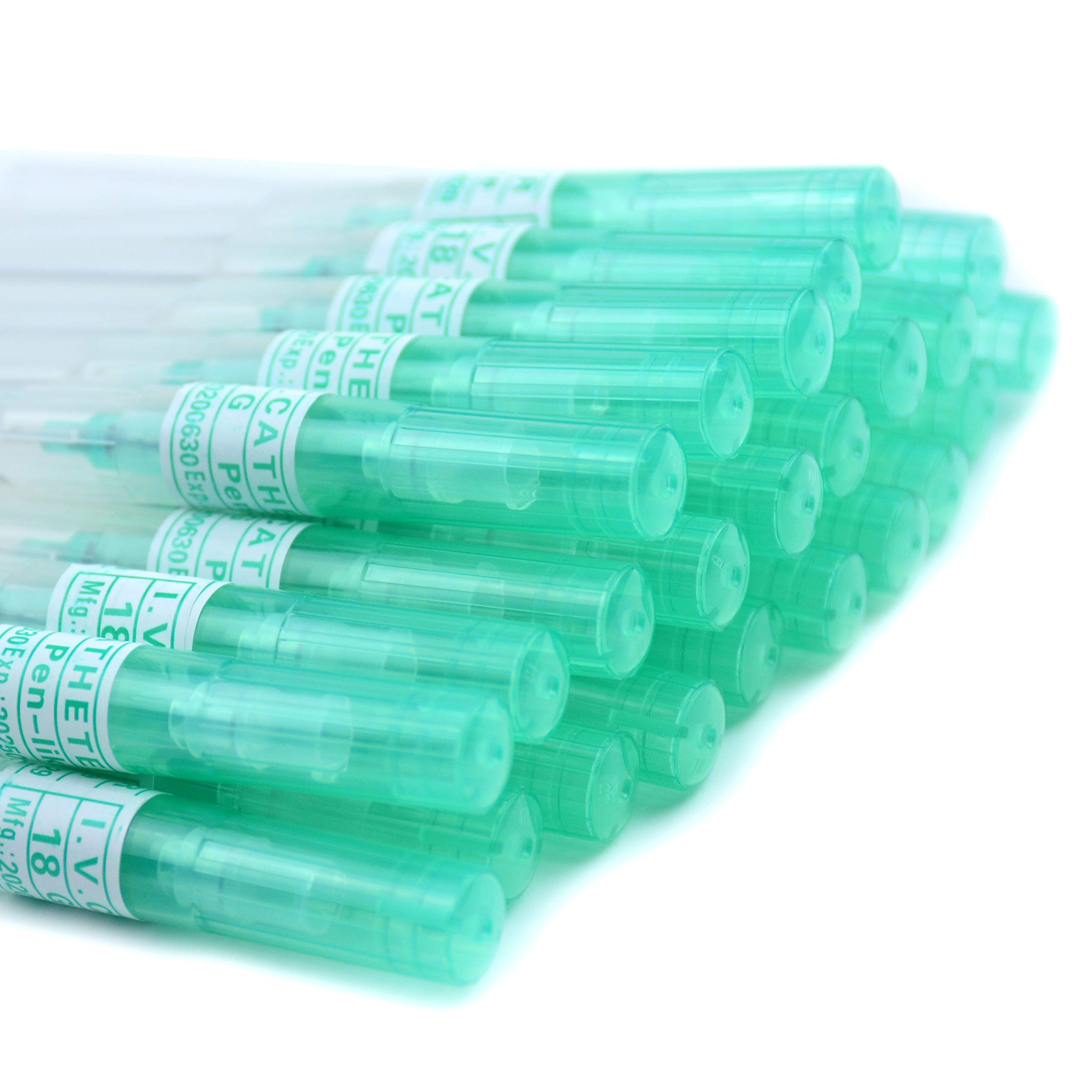 Aokbean 18G Gauge Disposable Body Piercing Needles - 50 pcs Professional IV Catheter Needles for Nose, Ear & Lip Piercing | Tattoo & Body Art Supplies | Perfect for Professional Studios & Home Use